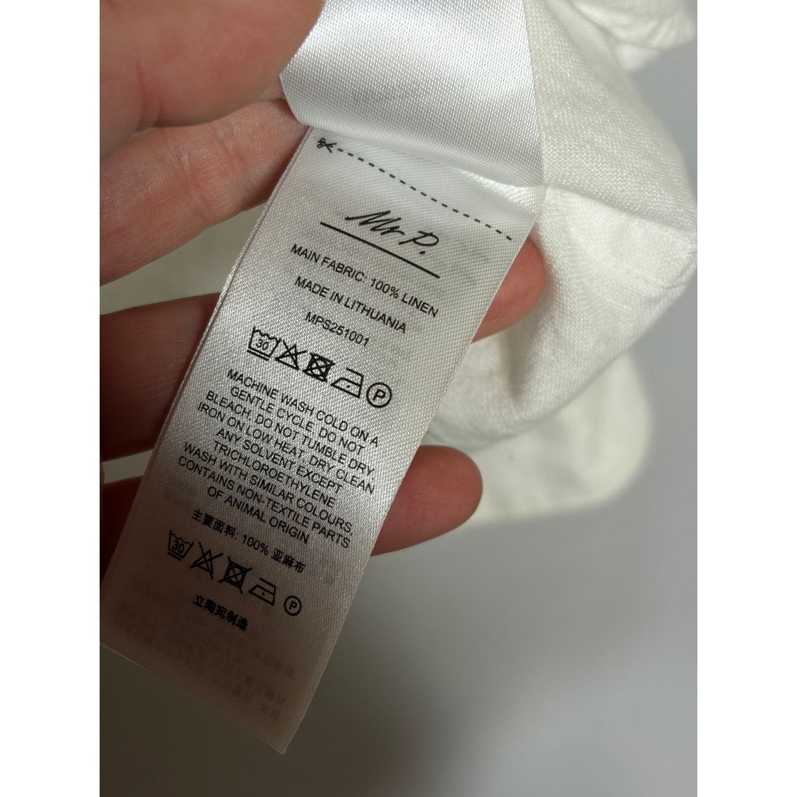 Mr P. Mr. P white linen half button tunic Hanley top sz M Size US M / EU 48-50 / 2 - 4 Thumbnail