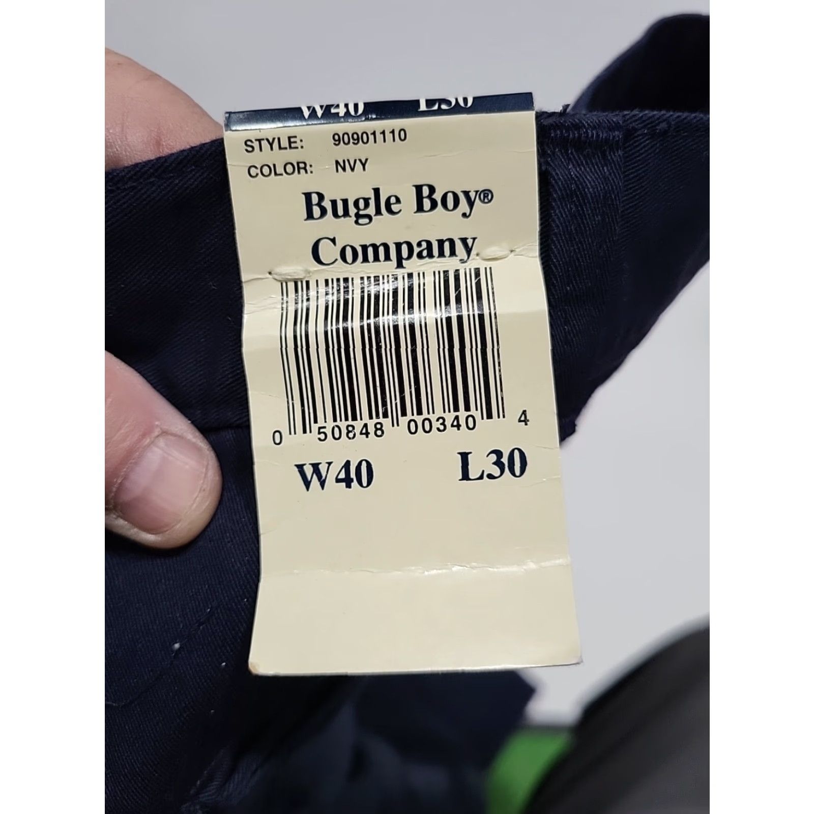 Bugle Boy VINTAGE Bugle Boy Pleated Khaki Pants 40 X 30 Montgomery Wards Navyblue 80s Bl Size US 40 / EU 56 - 6 Thumbnail