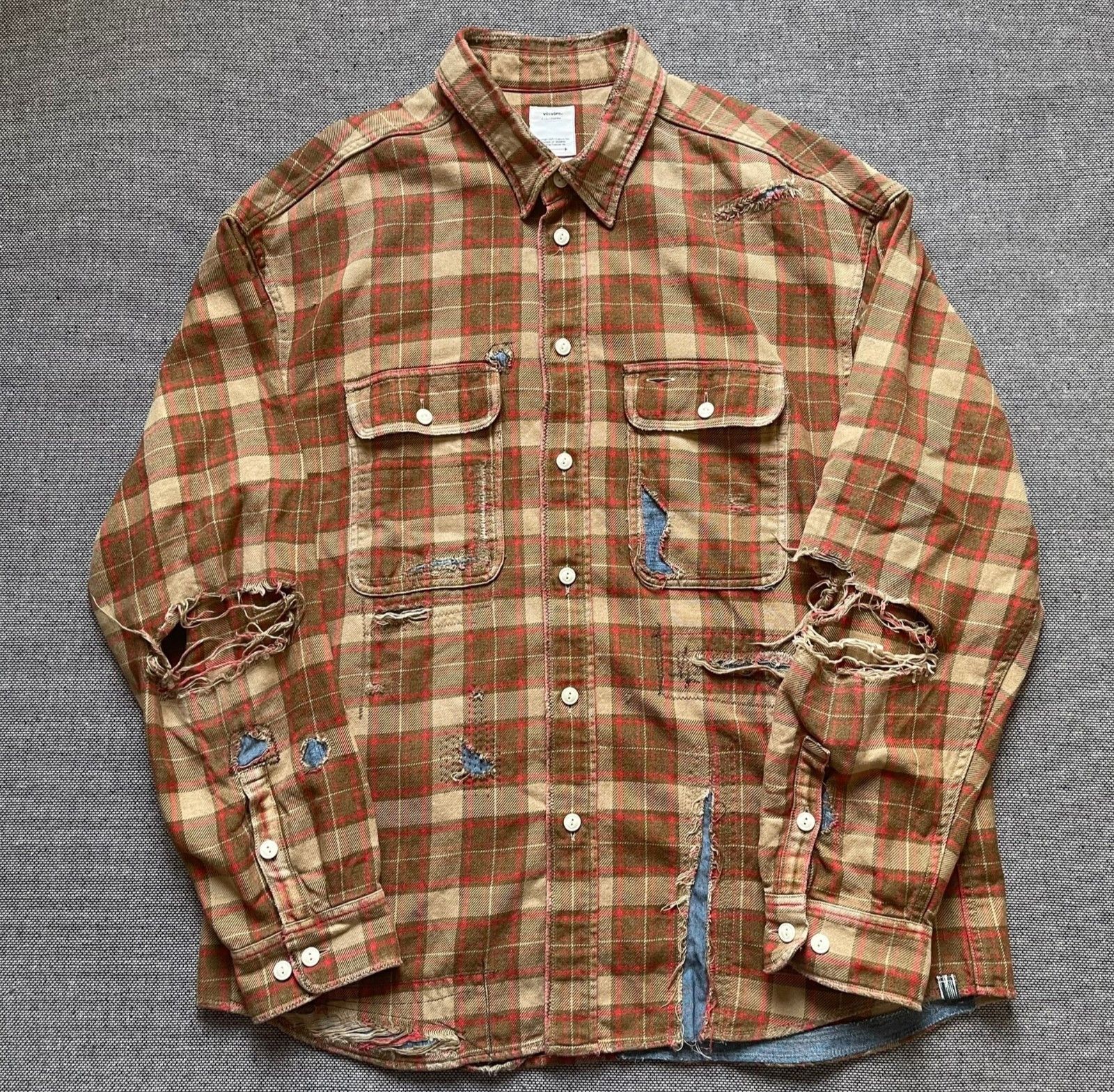 Visvim Visvimvisvim LUMBER CHECK L/S CRASH 20AW-2504 Size US L / EU 52-54 / 3 - 1 Thumbnail