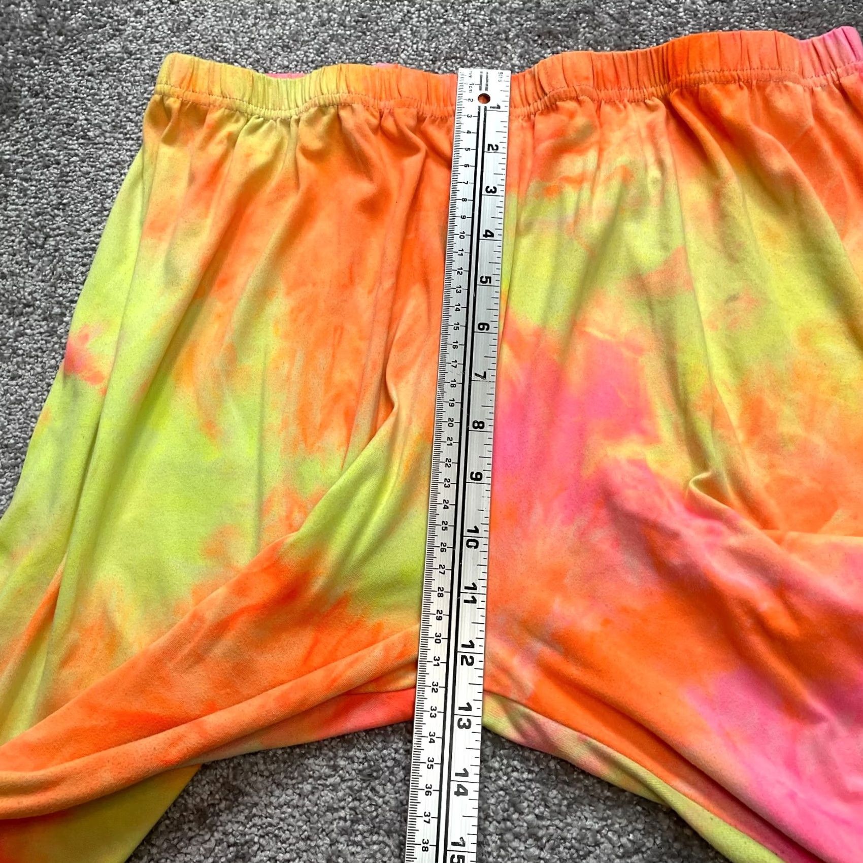 Vintage Unbranded Sweat Shorts Womens XXL Orange Yellow Pink Soft Casual Lounge 10" Size 24" / US 00 / IT 34 - 6 Thumbnail