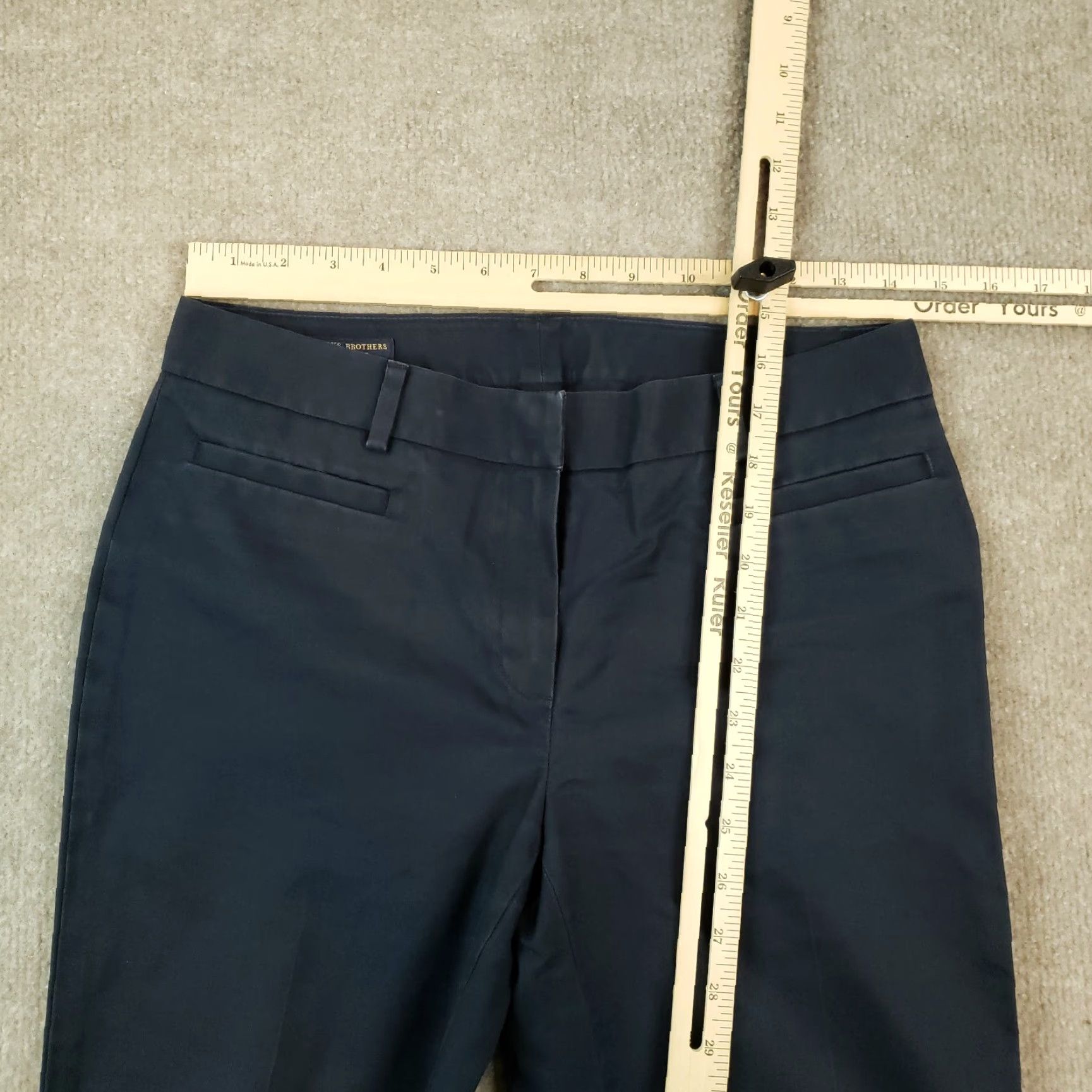Brooks Brothers Brooks Brothers Blue Straight Leg Dress Pants Womens Size 4 Cotton Size 27" / US 4 / IT 40 - 4 Thumbnail