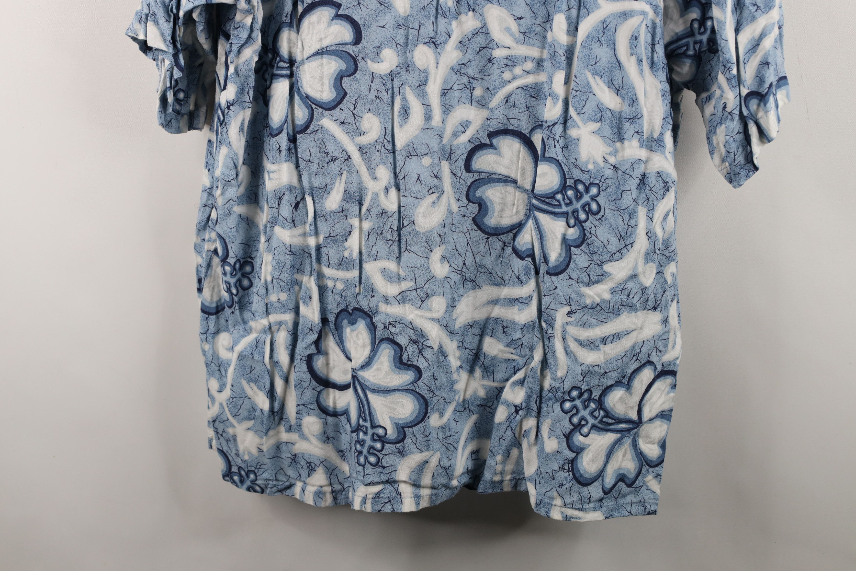 Vintage Vintage 90s Streetwear Flower Luau Hawaiian Button Shirt Size US XL / EU 56 / 4 - 12 Thumbnail