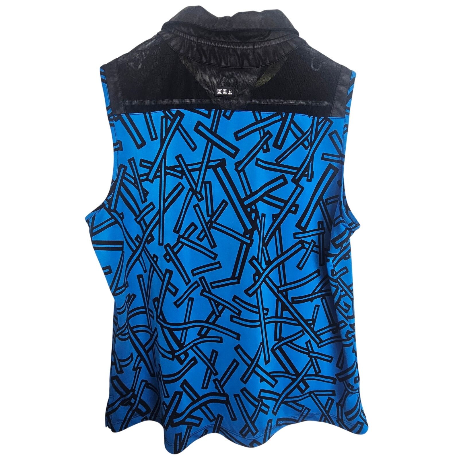 Jamiesons Of Shetland Jamie Sadock Womens Sleeveless Golf Polo Shirt L Geometric Size L / US 10 / IT 46 - 7 Thumbnail