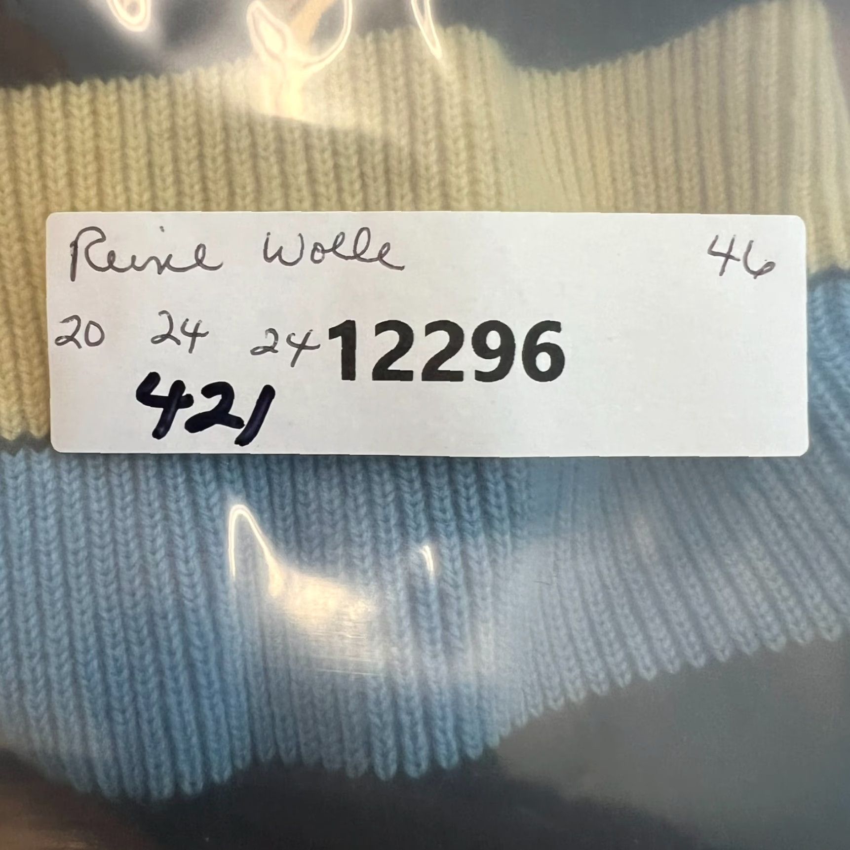 Vintage VINTAGE Reine Woole Striped Wool Sweater Men's S (US) Blue, Wool Knit Crew Neck, Classic Fit, All Seasons, Heavyweight, 40" Chest, German Made Size US S / EU 44-46 / 1 - 8 Thumbnail