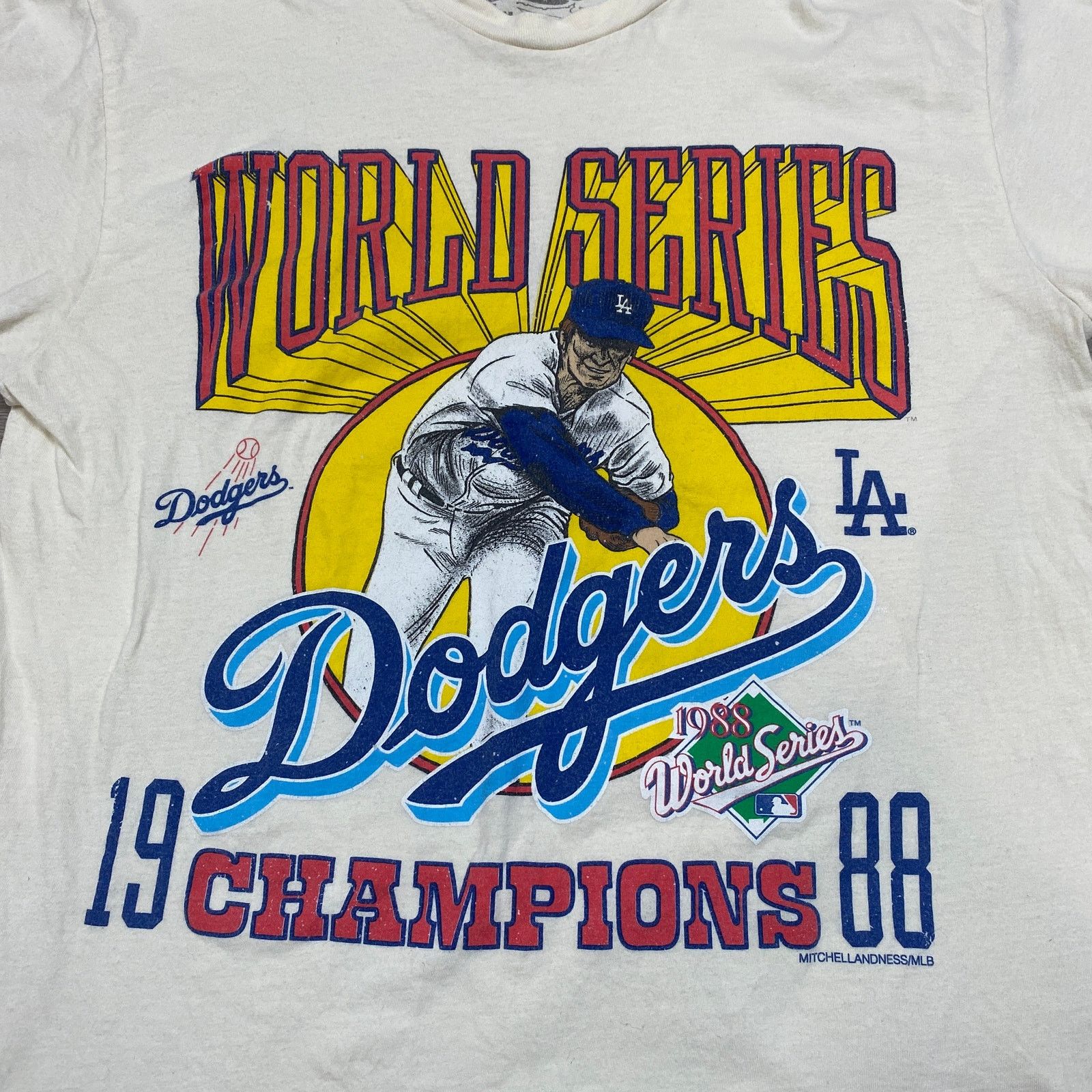 MLB × Mitchell & Ness Mitchell & Ness Dodgers World Series 88 Chams Retro Shirt M Size US M / EU 48-50 / 2 - 2 Thumbnail