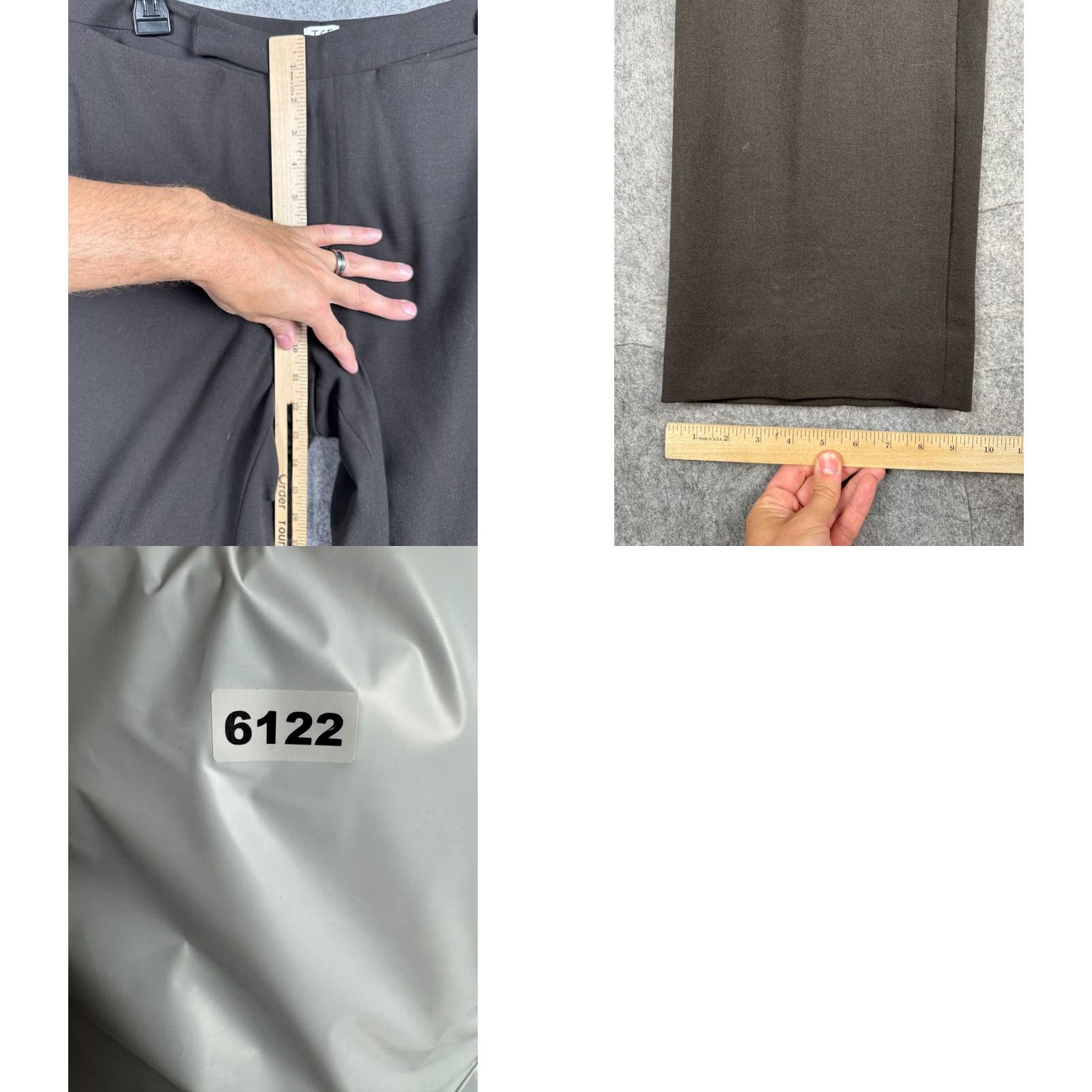 Tse TSE Wool Pants Women's 12 Dress Pants Brown Stretch Business Casual 30x29 Straight Hosiery? Size 30" / US 8 / IT 44 - 8 Thumbnail