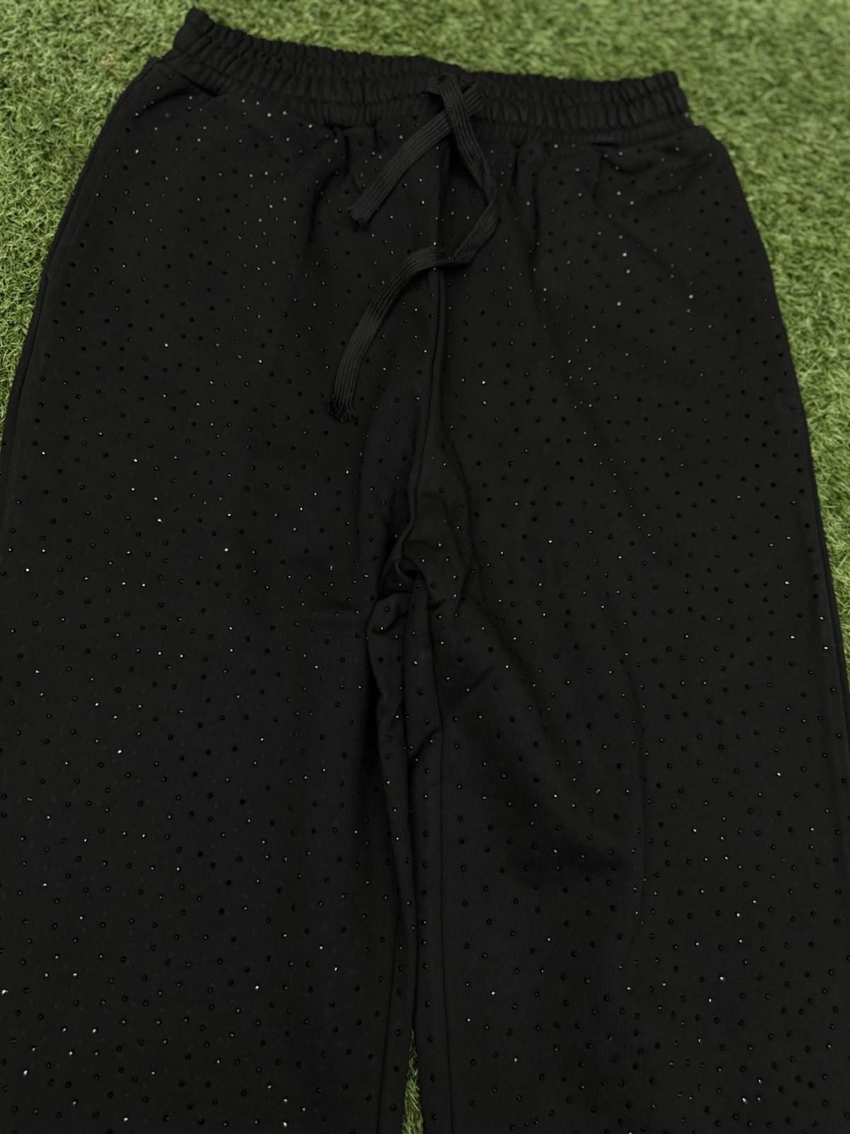 Saint Vanity Size L - Saint Vanity Black Rhinestone Sweatpants Authentic Size US 34 / EU 50 - 4 Thumbnail