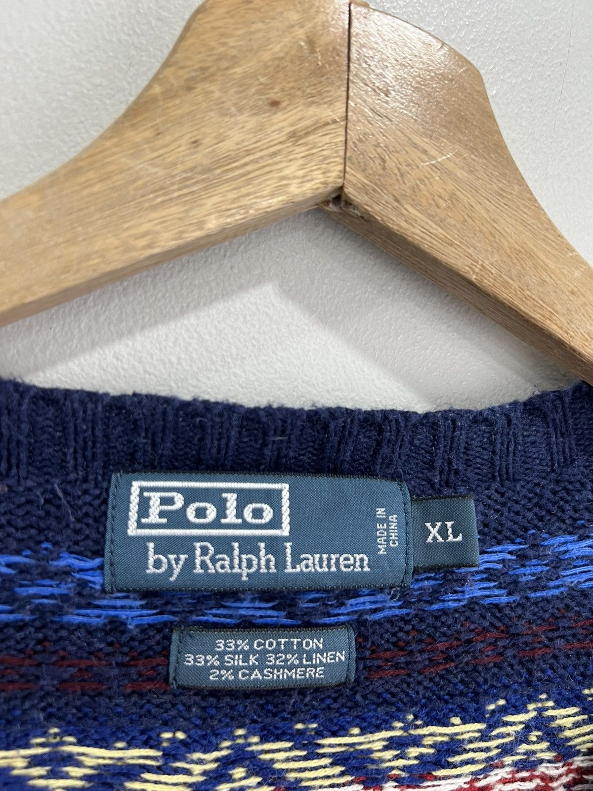 Ralph Lauren Vintage Ralph Lauren Polo Sweater Vest Pattern cashmere silk Size US M / EU 48-50 / 2 - 5 Thumbnail