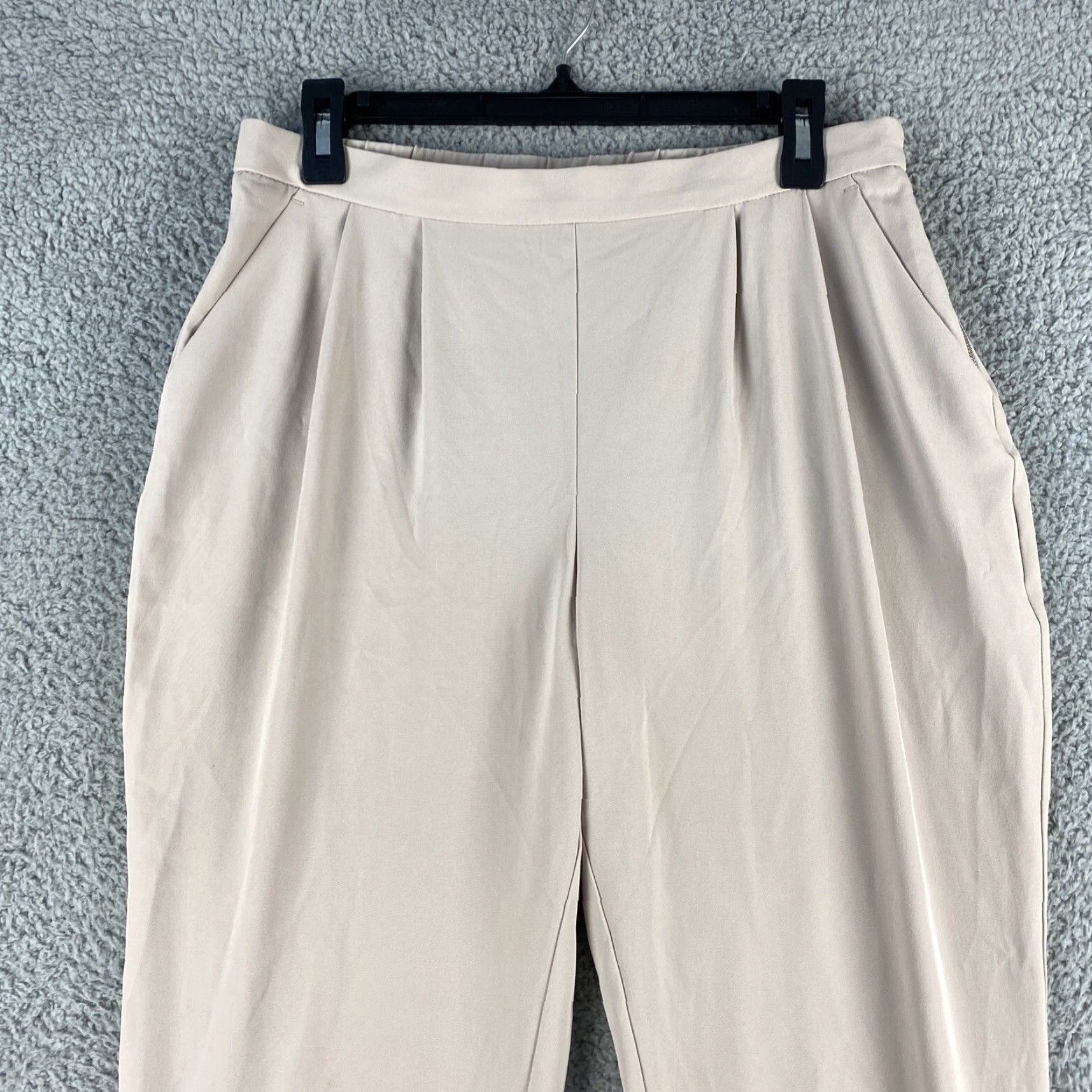 Vintage Wallis Wallis Tan Pleated Dress Pants - Size Women's 10 Curved Business 39-31 Size 32" / US 10 / IT 46 - 2 Thumbnail