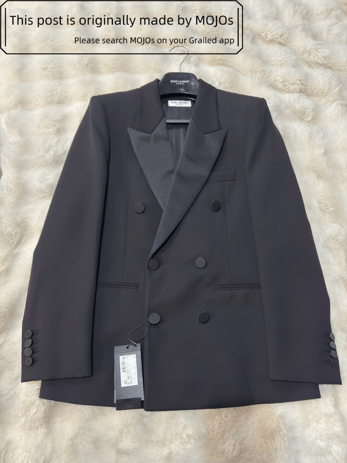 Saint Laurent Paris Sz 46 Saint Laurent Paris Smoking Blazer mojos66 Size US S / EU 44-46 / 1 - 1 Thumbnail