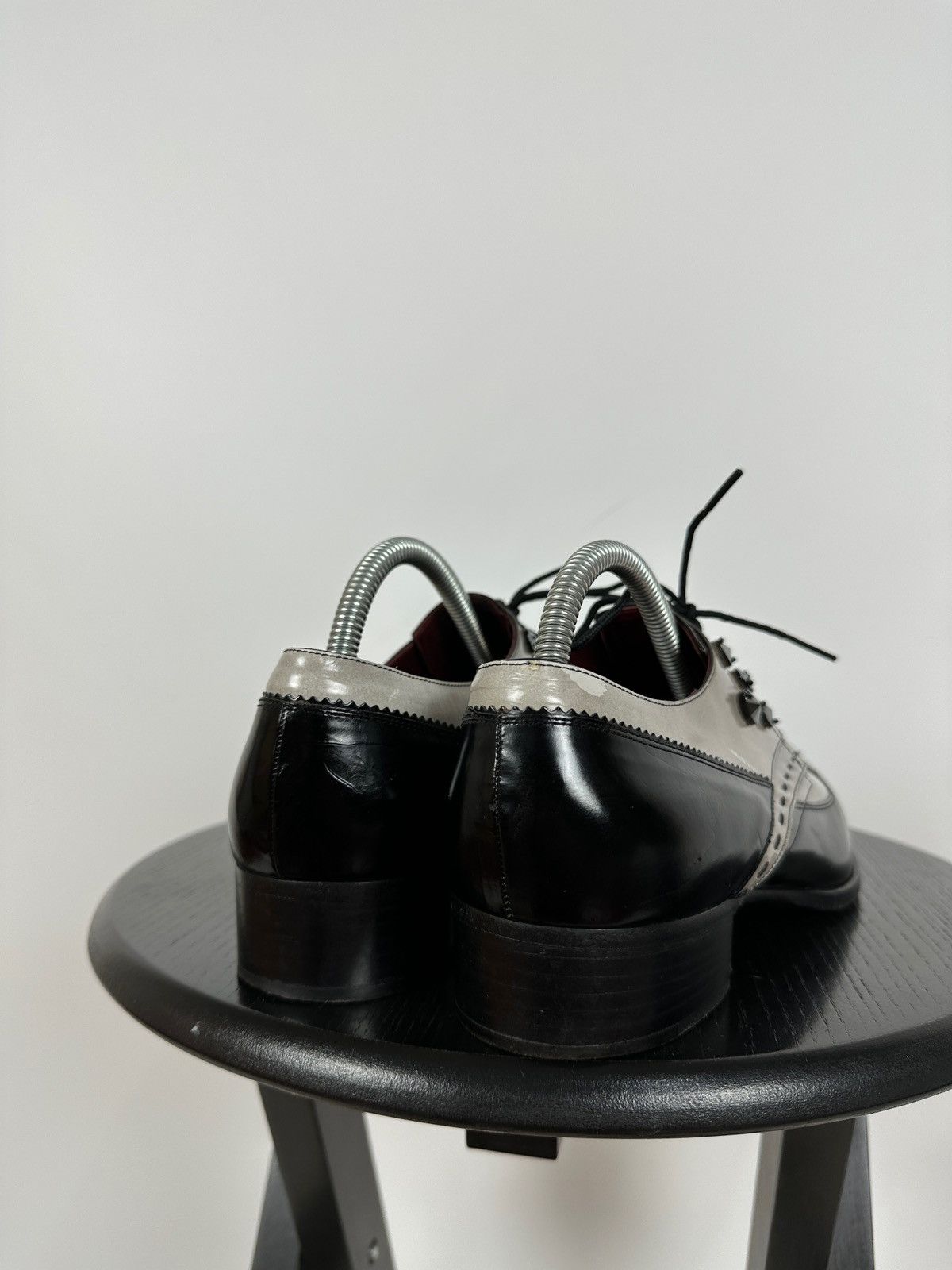 Prada Prada Studded Rhinestone Two-Tone Oxford Dress Leather Shoes Size US 8 / EU 41 - 9 Thumbnail