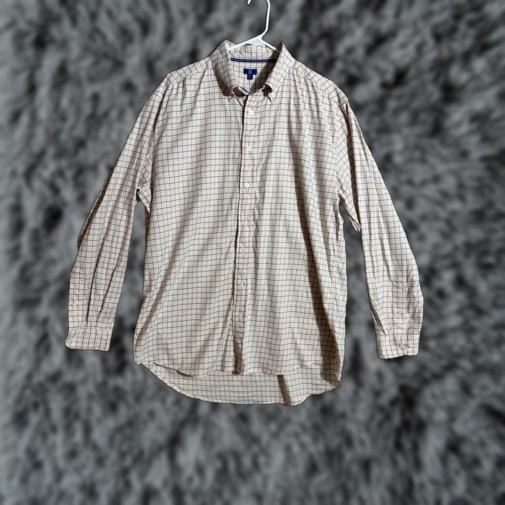 Footjoy FootJoy Golf Shirt Mens XL Preppy Academia Office Stretch Plaid Button Up 2010s Size US XL / EU 56 / 4 - 1 Thumbnail