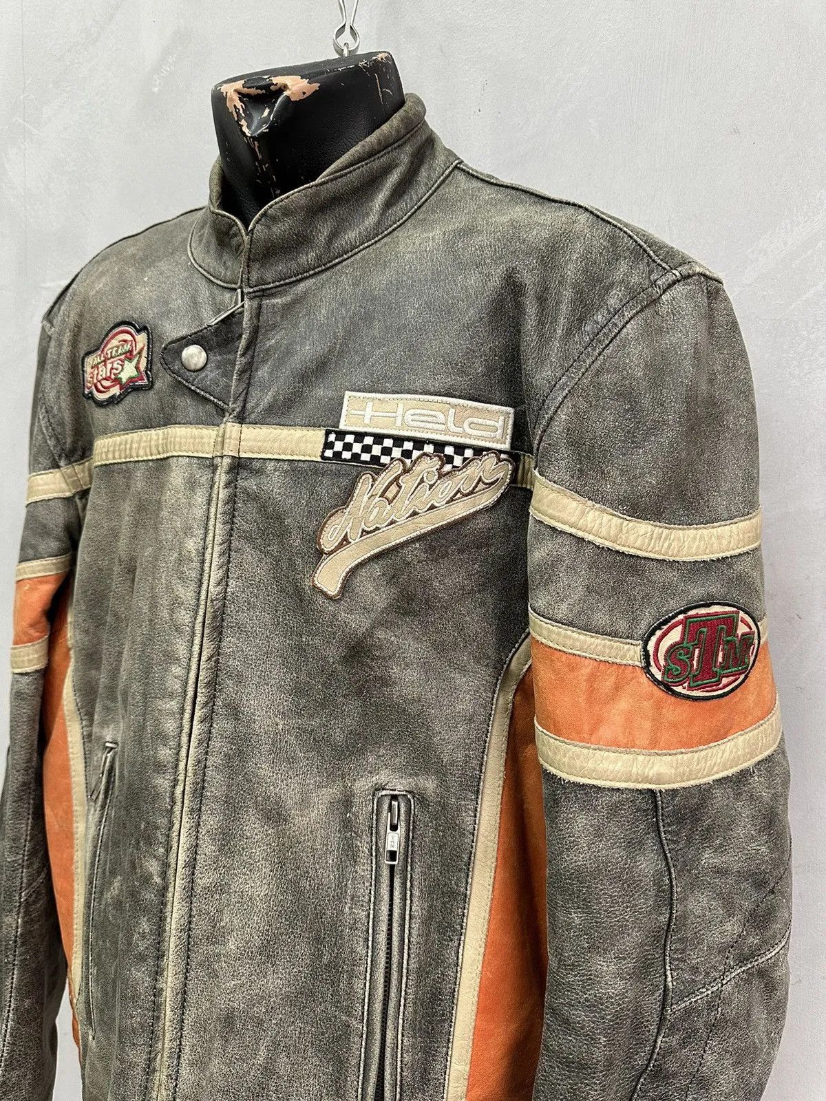 Schott Vintage Harley Davidson Leather Jacket Moto Y2k Racing Rare Size US M / EU 48-50 / 2 - 2 Thumbnail