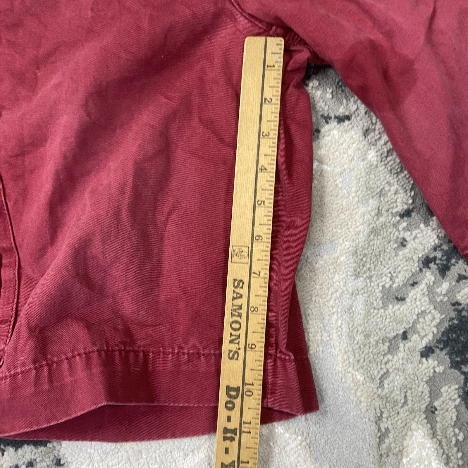 & Other Stories Aeropostale Y2K Cargo Shorts Mens 30 Red Canvas Cotton Size US 30 / EU 46 - 3 Thumbnail