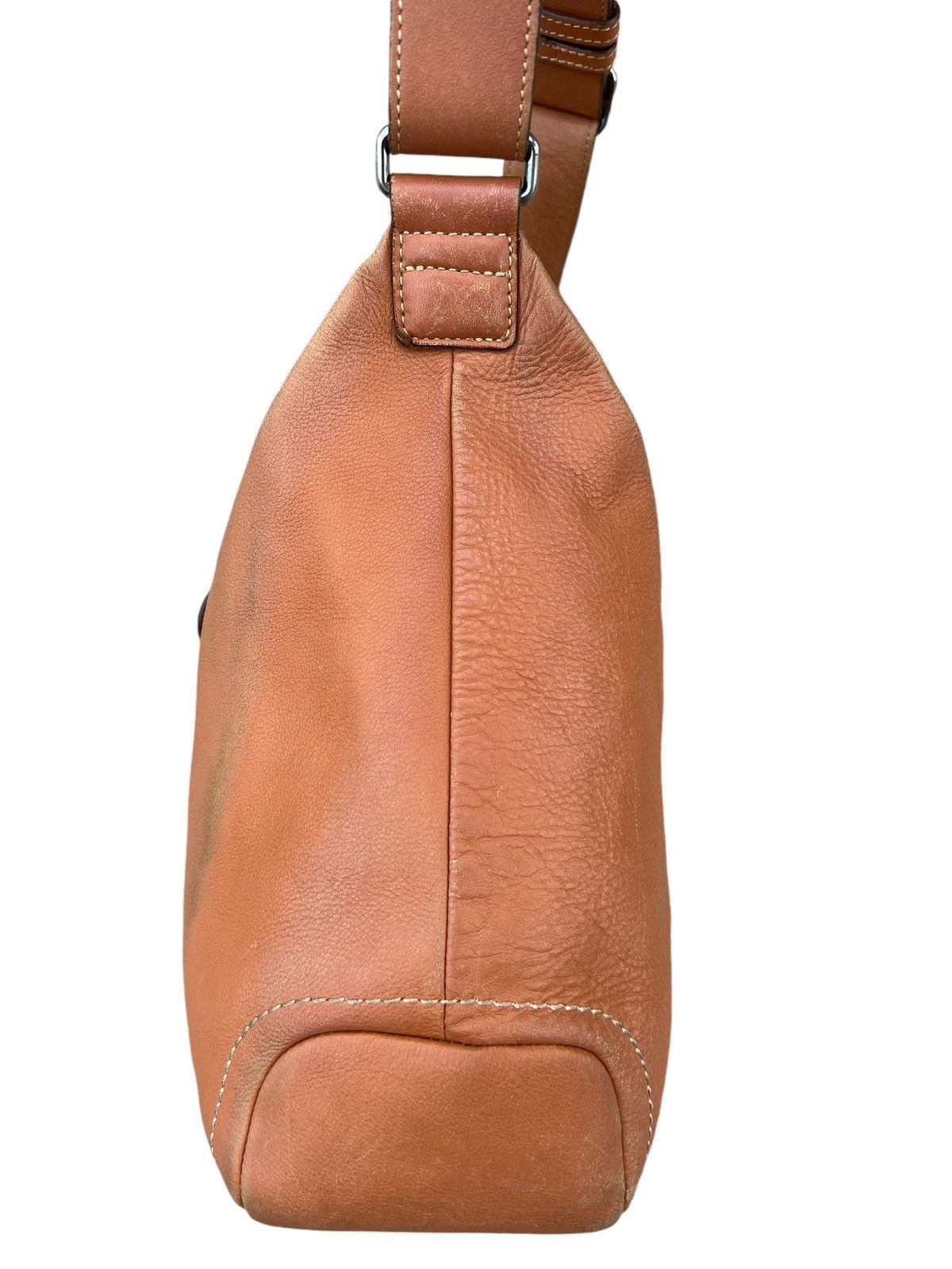 Leather Vintage Tsuchiya Kaban Distressed Muddy Patina Leather Bag Size ONE SIZE - 14 Thumbnail