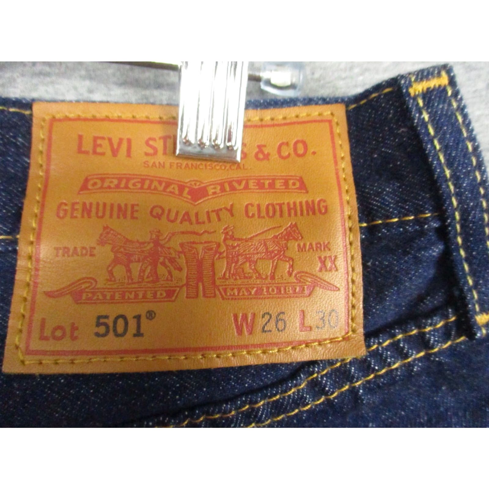 Levi's VINTAGE Levi’s 501 XX Big E Big E Selvedge Denim Blue Jeans 26x30 Regular Men Size US 26 / EU 42 - 4 Thumbnail
