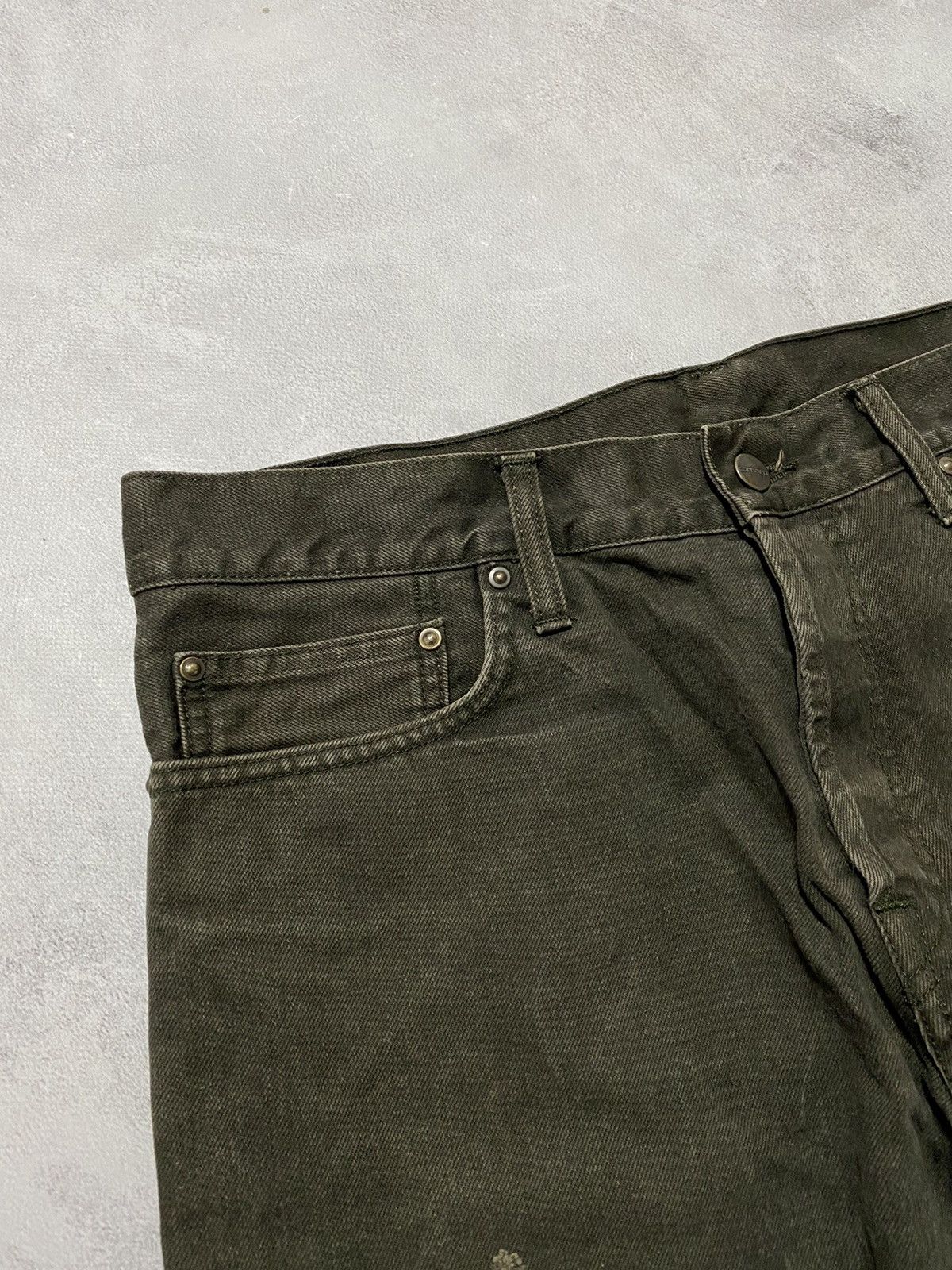 Carhartt × Vintage Vintage Denim Pants Carhartt Khaki Leather Patch Workwear Size US 34 / EU 50 - 6 Thumbnail