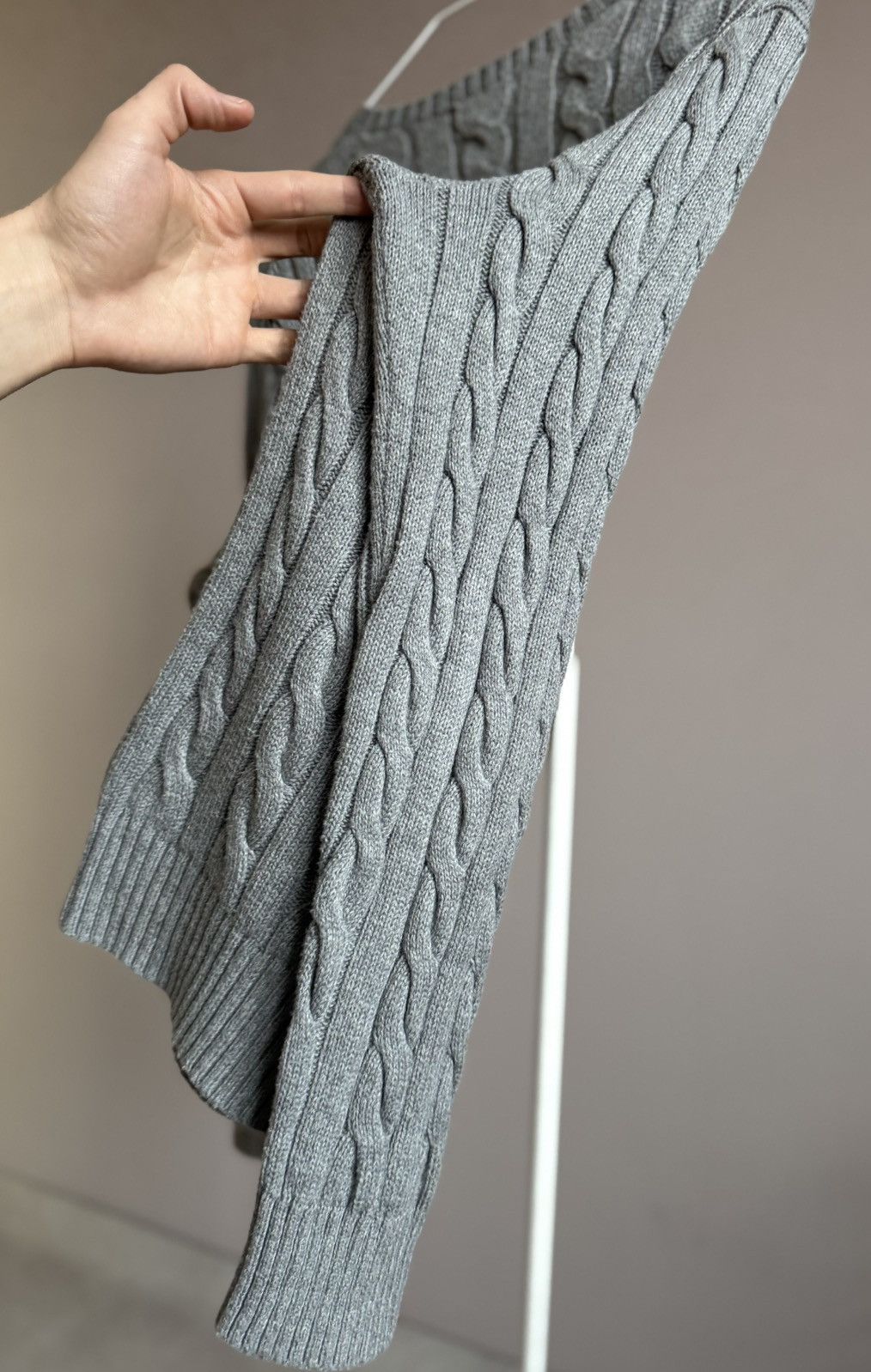 Polo Ralph Lauren Polo Ralph Lauren Cable Knit Cotton Sweater Gray M Size US M / EU 48-50 / 2 - 12 Thumbnail