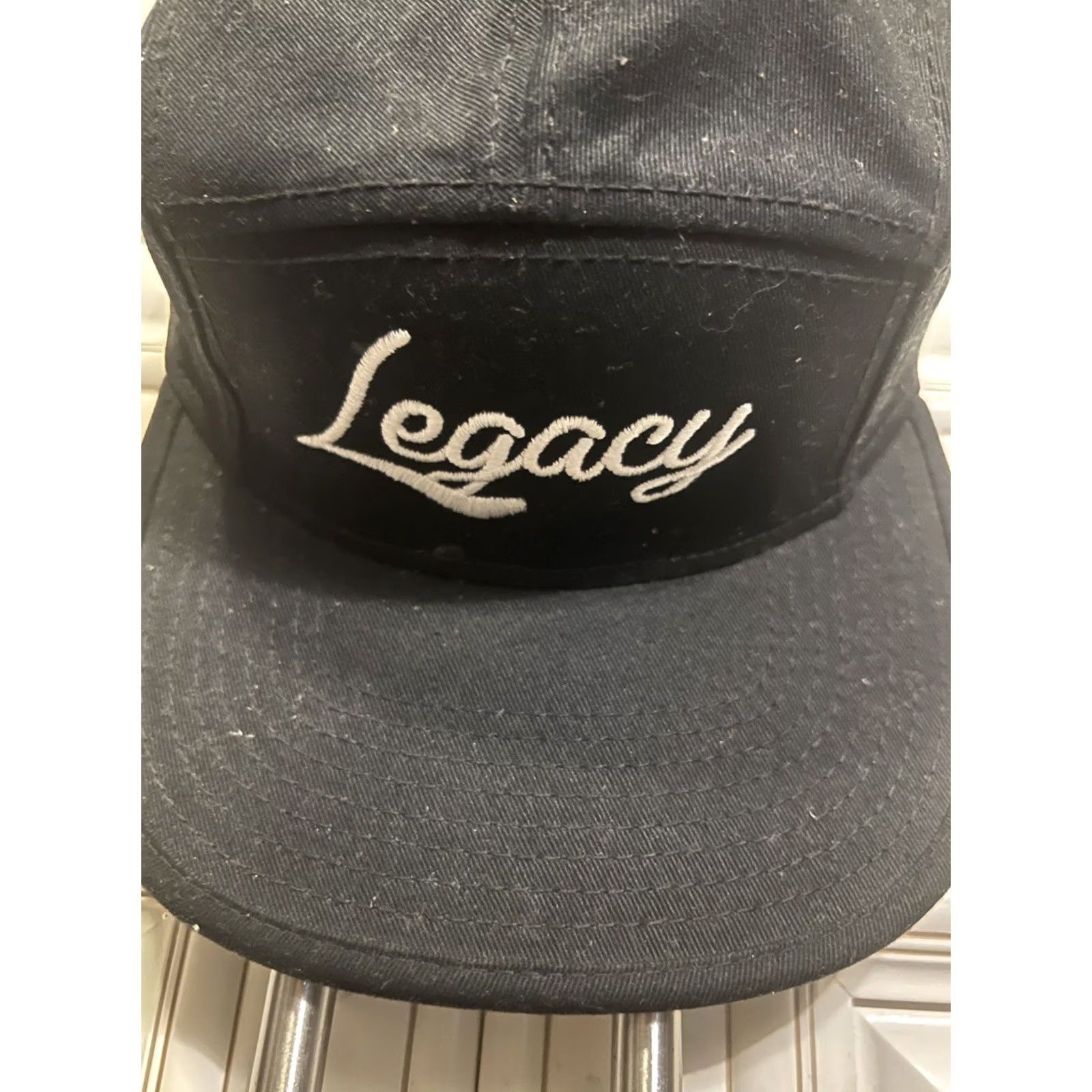 Vintage OTTO LEGACY Snapback Hat Solid Black Mens Adjustable Black Hat Size ONE SIZE - 2 Thumbnail