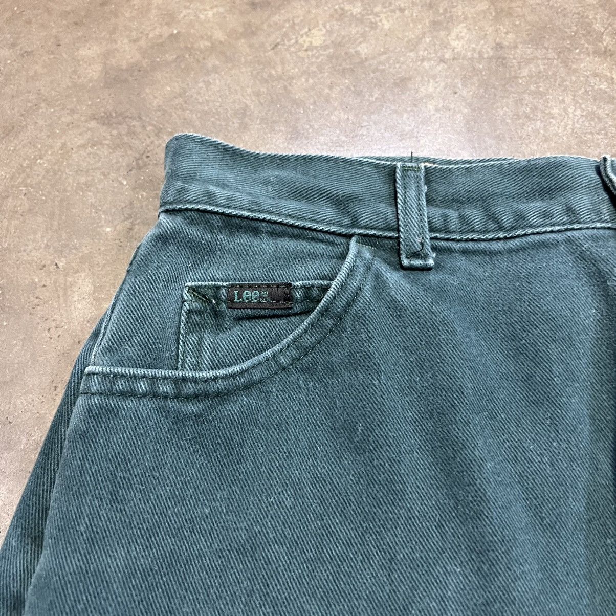 Lee Vintage 90s Lee Denim Jean Shorts Hunter Green Faded Skater Size US 31 - 7 Thumbnail