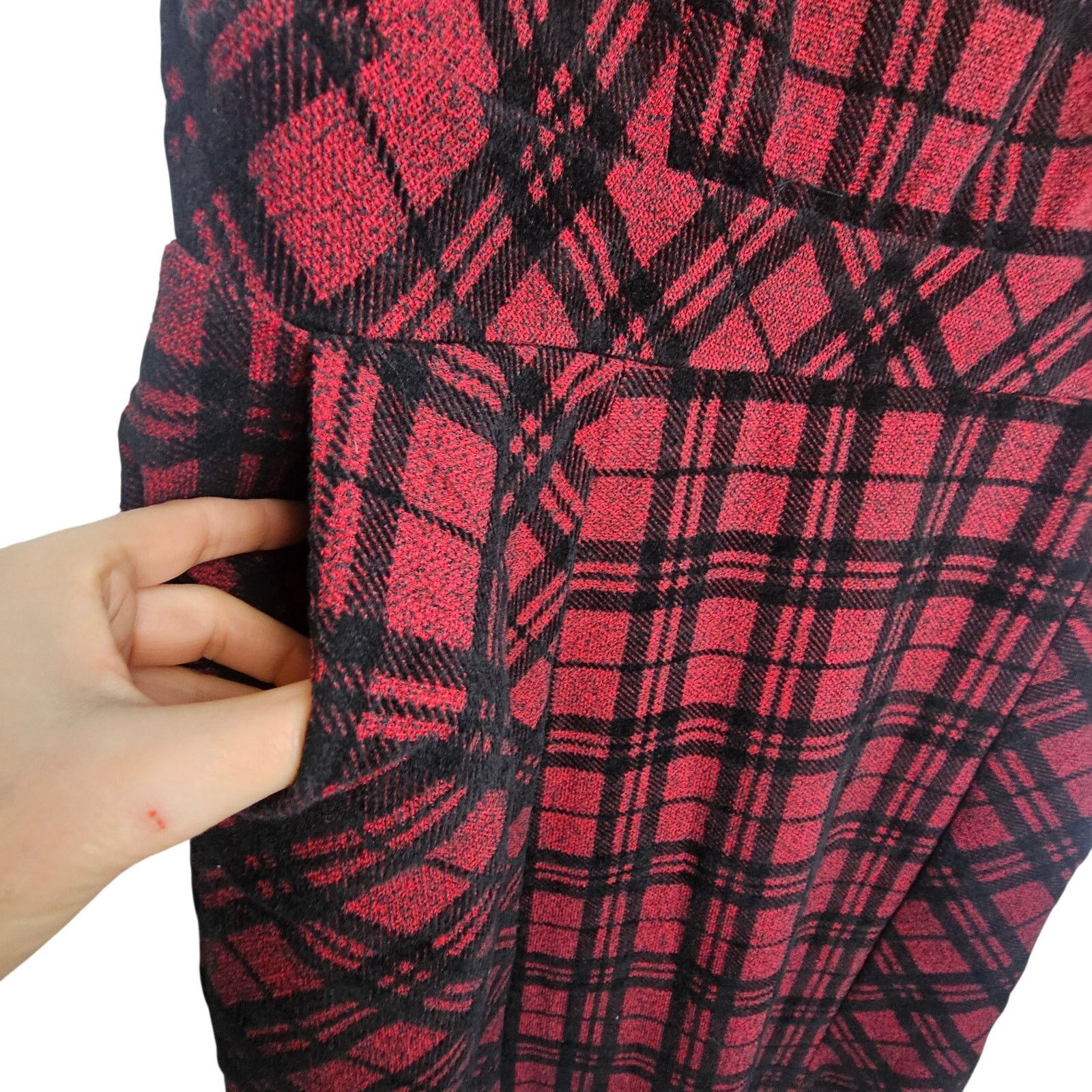 Corridor Torrid Womens Plaid Knit Mini Dress Size 1X Dark Academia Size XL / US 12-14 / IT 48-50 - 5 Thumbnail