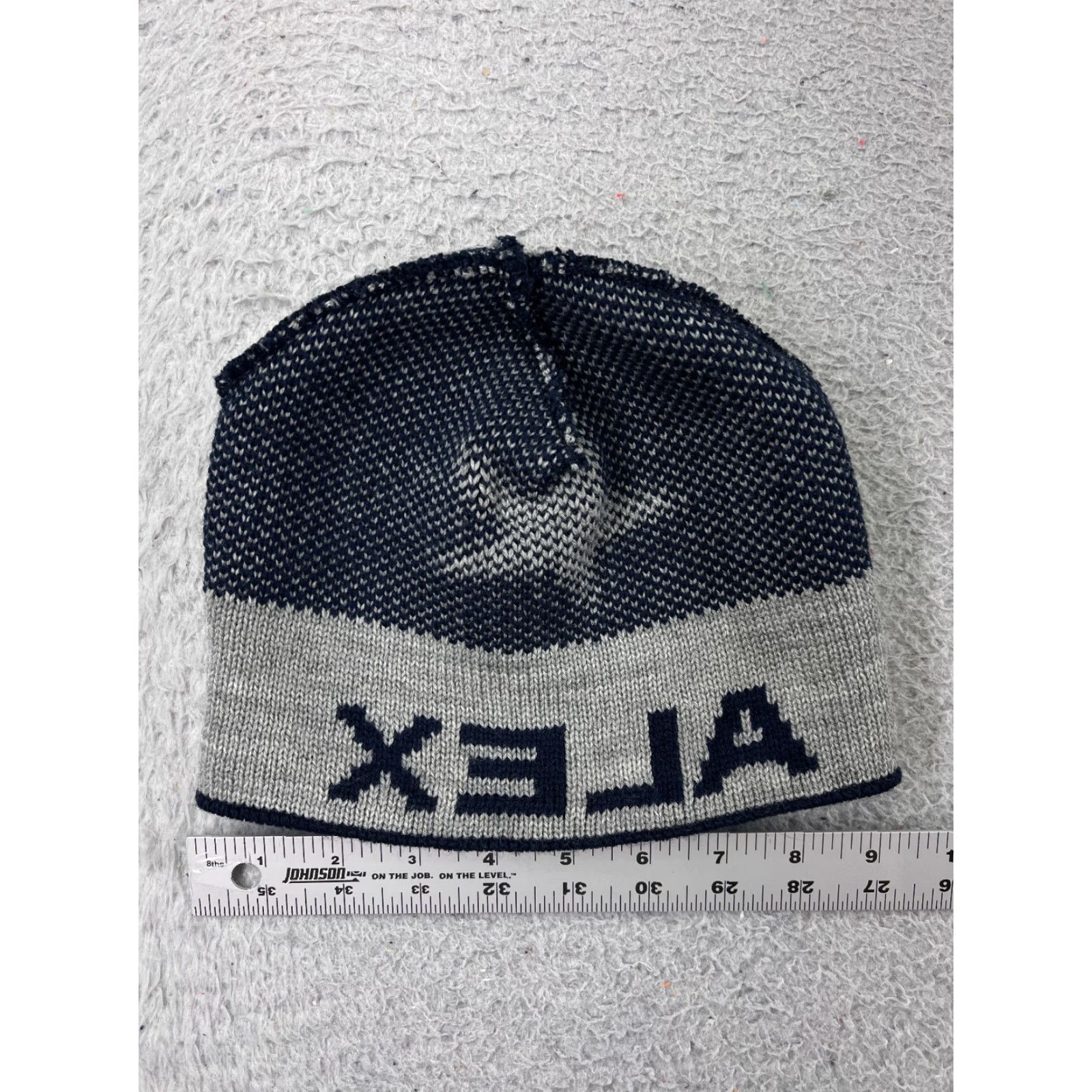 Vintage Butterscotch Blankees Beanie Toque Adult One Size Blue Knit Acrylic Star USA Hat Mens Beanie 1 Size Blue Stars Size ONE SIZE - 4 Thumbnail