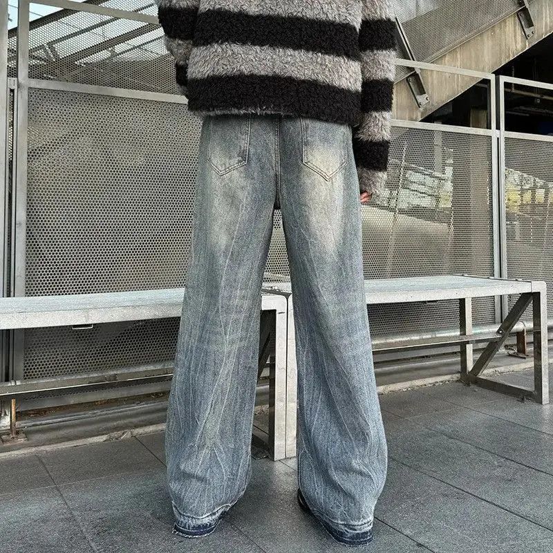 Japanese Brand Retro loose straight leg casual jeans Size US 32 / EU 48 - 4 Thumbnail