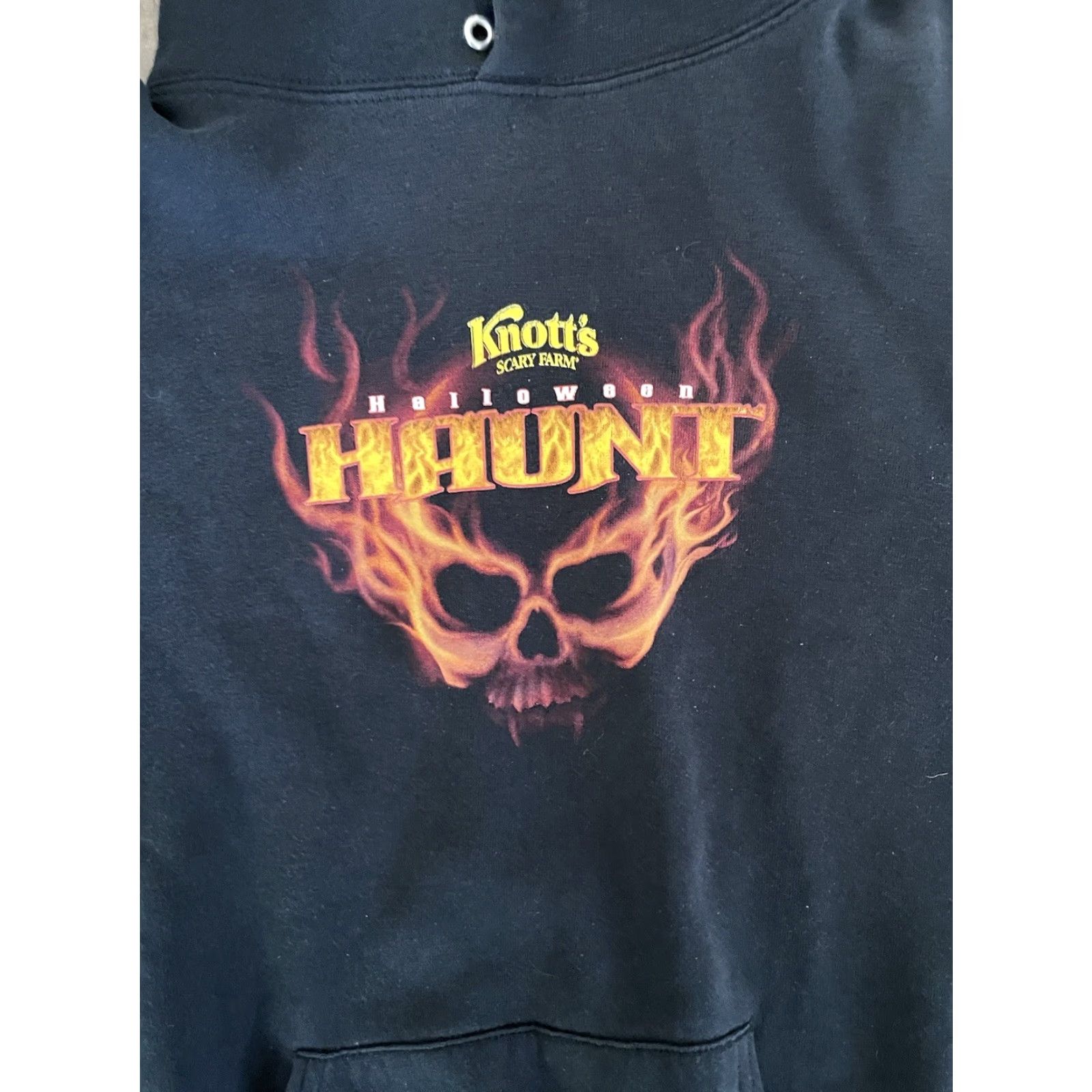 Vintage Knotts Halloween Haunt Sweatshirt Hoodie Black Large Mens Hoodie Size US L / EU 52-54 / 3 - 2 Thumbnail