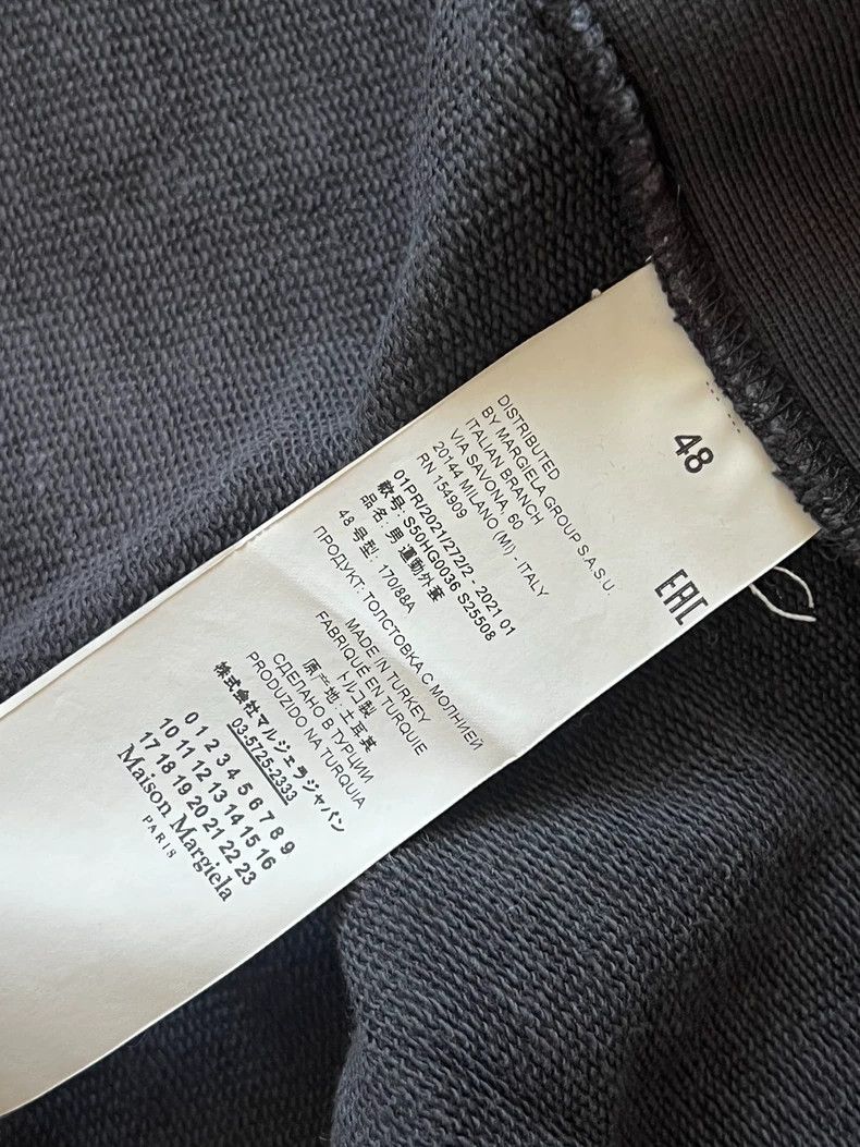 Other Maison Margiela Label washed zipper sweatshirt Size US M / EU 48-50 / 2 - 3 Thumbnail