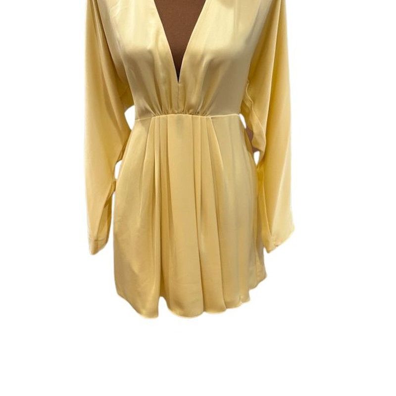 Ramy Brook Ramy Brook “Tanya” V-Neck Satin Mini Dress – Size 10 Size L / US 10 / IT 46 - 3 Thumbnail