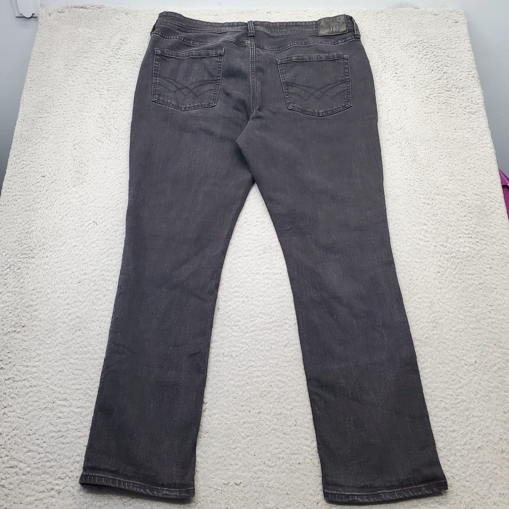 Vintage Seven7 Jeans Mens 38x32 Black Denim Slim Straight Fit Dark Wash 5-Pocket Design Size US 38 / EU 54 - 2 Thumbnail