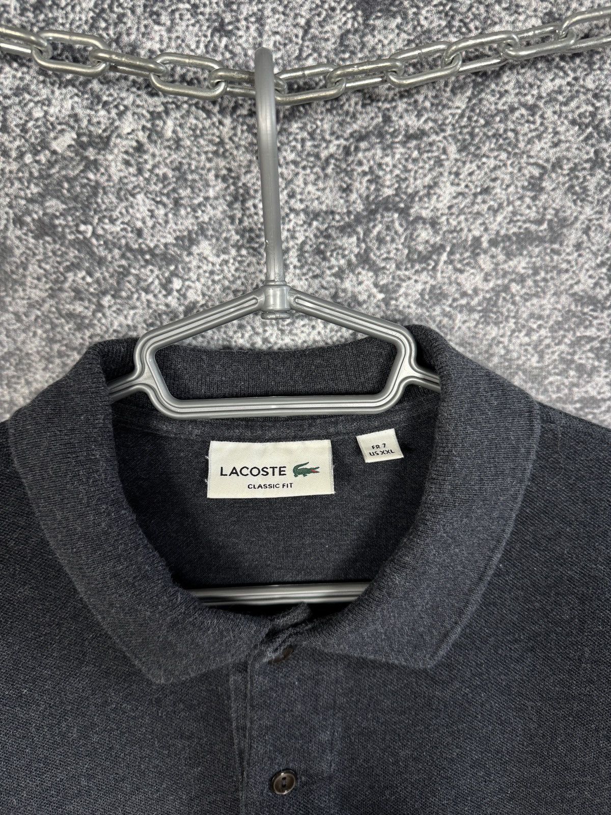 Lacoste Lacoste Long Sleeve Polo Shirt Classic Fit Gray Size 7 (XXL) Size US XXL / EU 58 / 5 - 8 Thumbnail