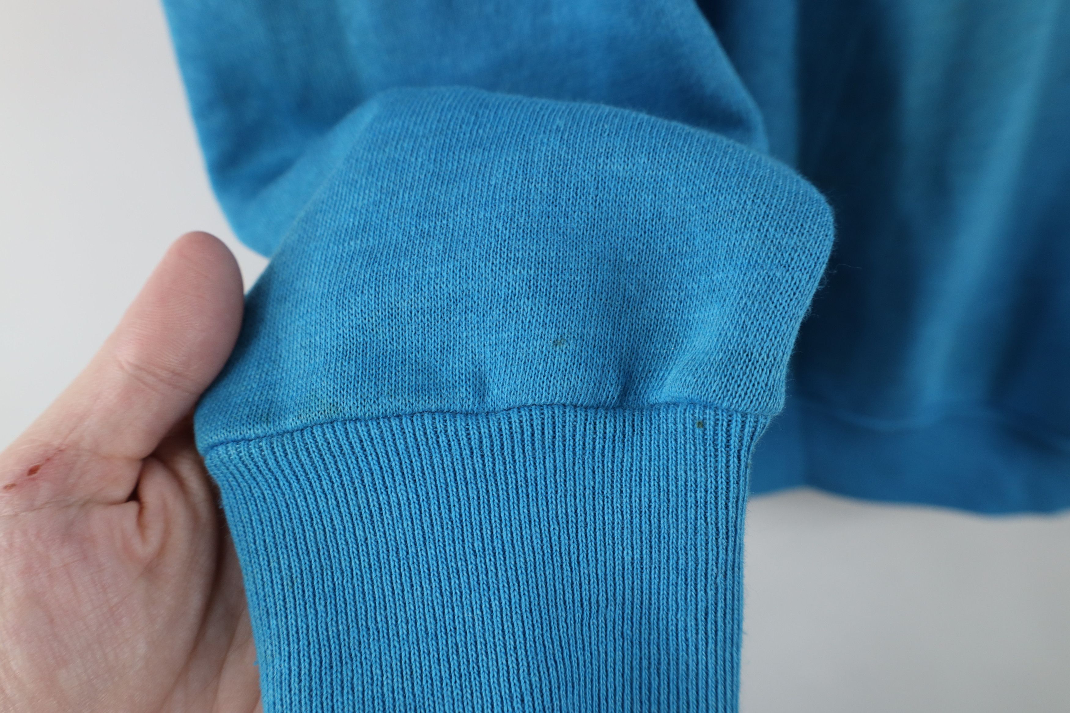 Vintage Vintage 70s Streetwear Blank Crewneck Sweatshirt Blue USA Size US L / EU 52-54 / 3 - 10 Thumbnail