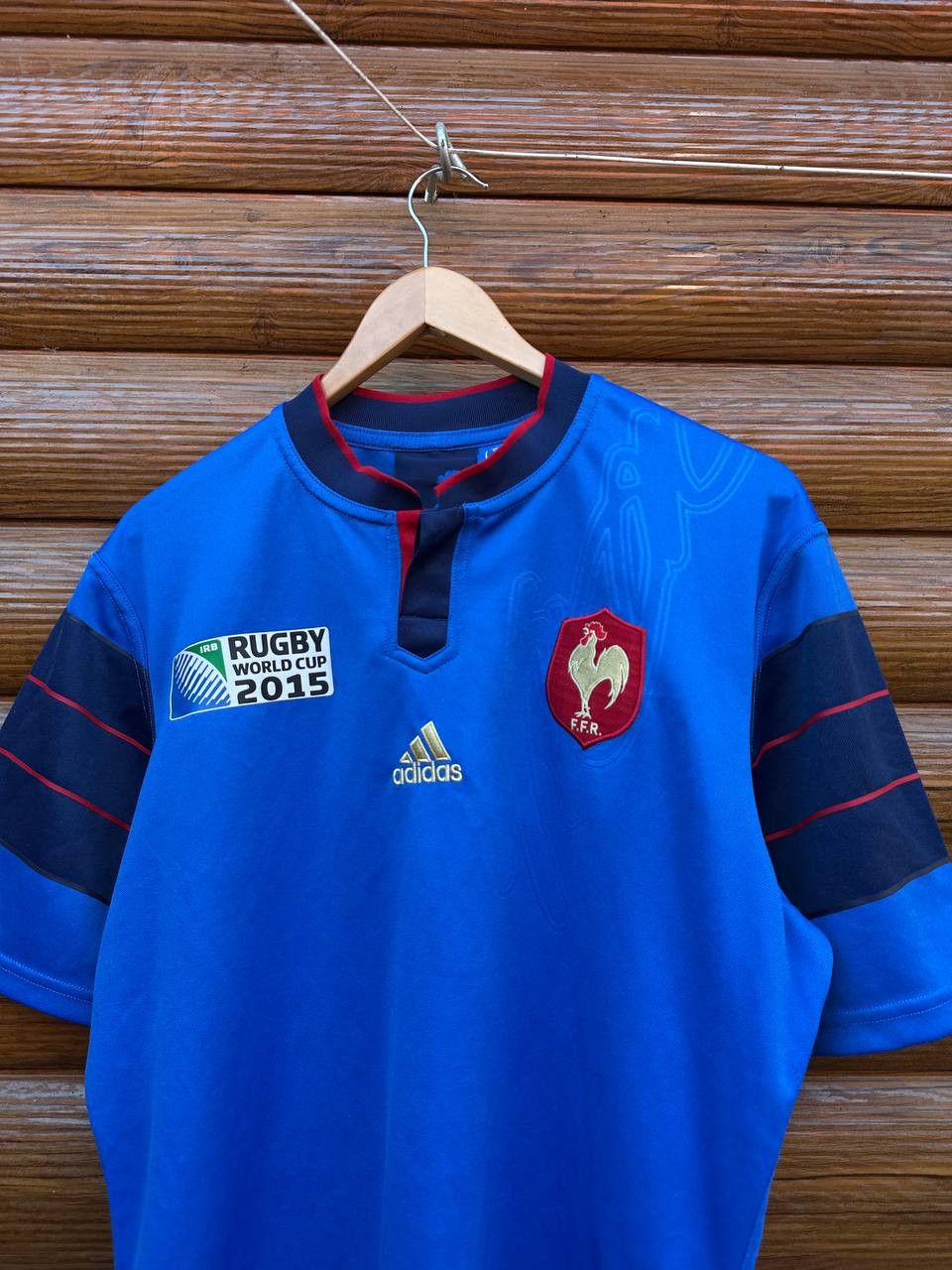 Rugby Ralph Lauren Adidas France Home 2015/2016 World Cup Rugby Jersey Shirt Size US L / EU 52-54 / 3 - 2 Thumbnail