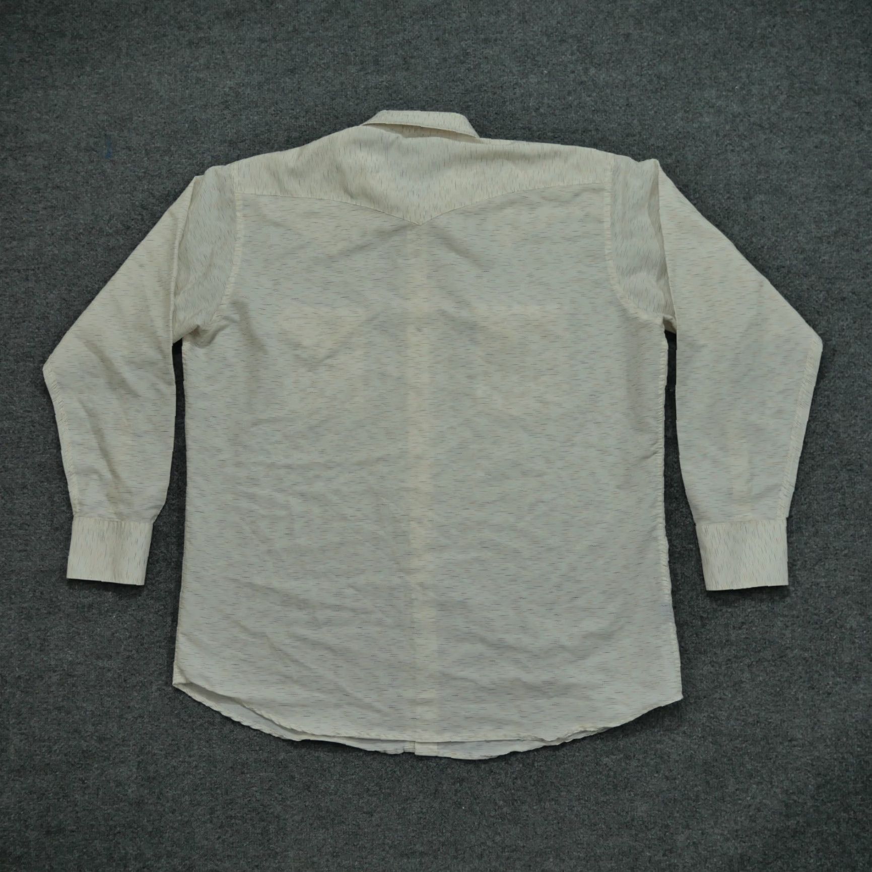 Vintage VINTAGE Panhandle Slim Shirt Mens XL 17.5 36 Cream Ivory Pearl Snap Western Long Sleeve Size US XL / EU 56 / 4 - 6 Thumbnail