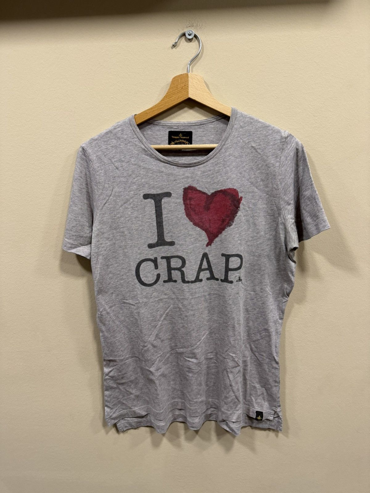 Vivienne Westwood Vivienne Westwood Anglomania Grey Light Rose I Love Crap tee Size US S / EU 44-46 / 1 - 1 Thumbnail