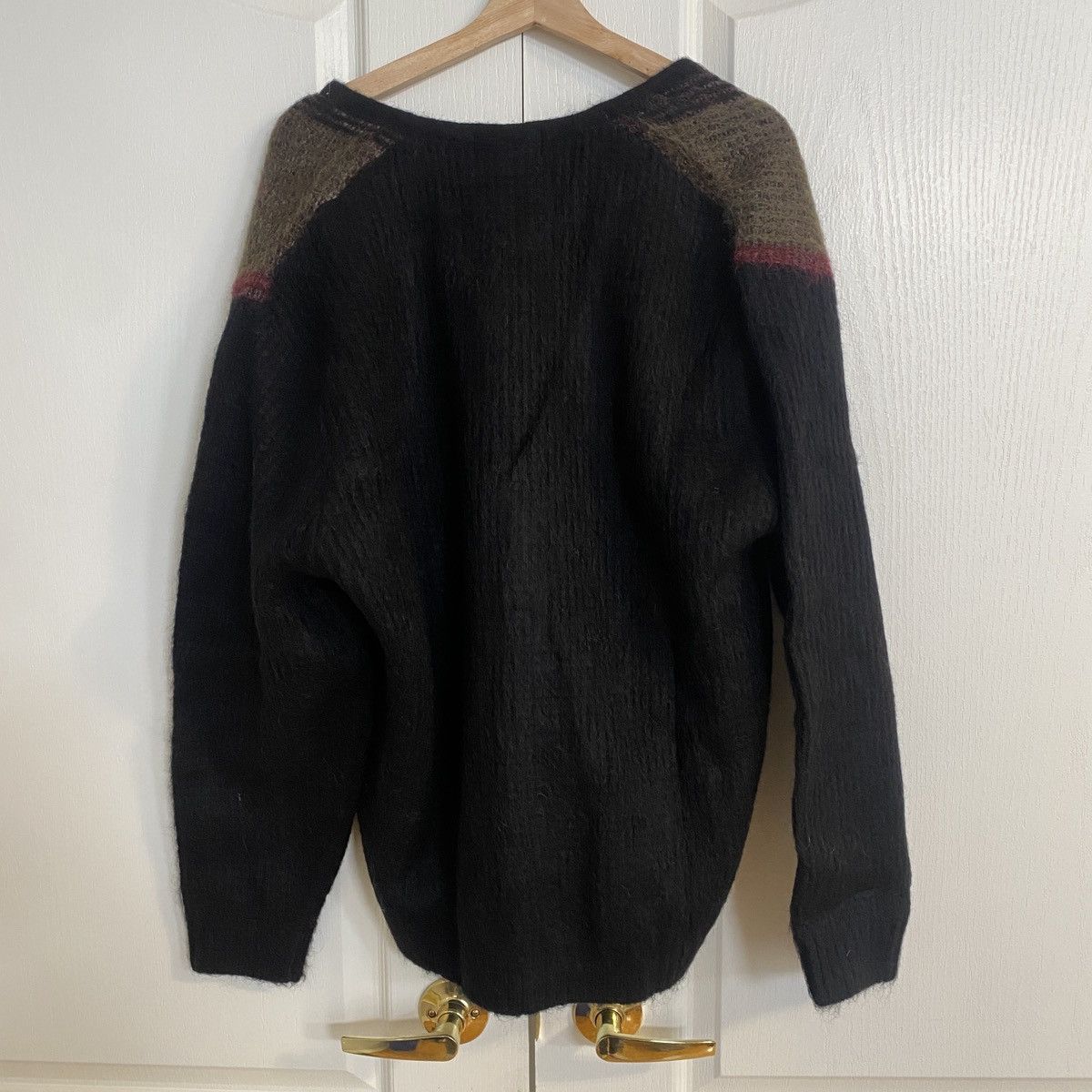 Supreme Supreme Brushed Checkerboard Grid Cardigan Black XL FW 22 Size US XL / EU 56 / 4 - 2 Thumbnail