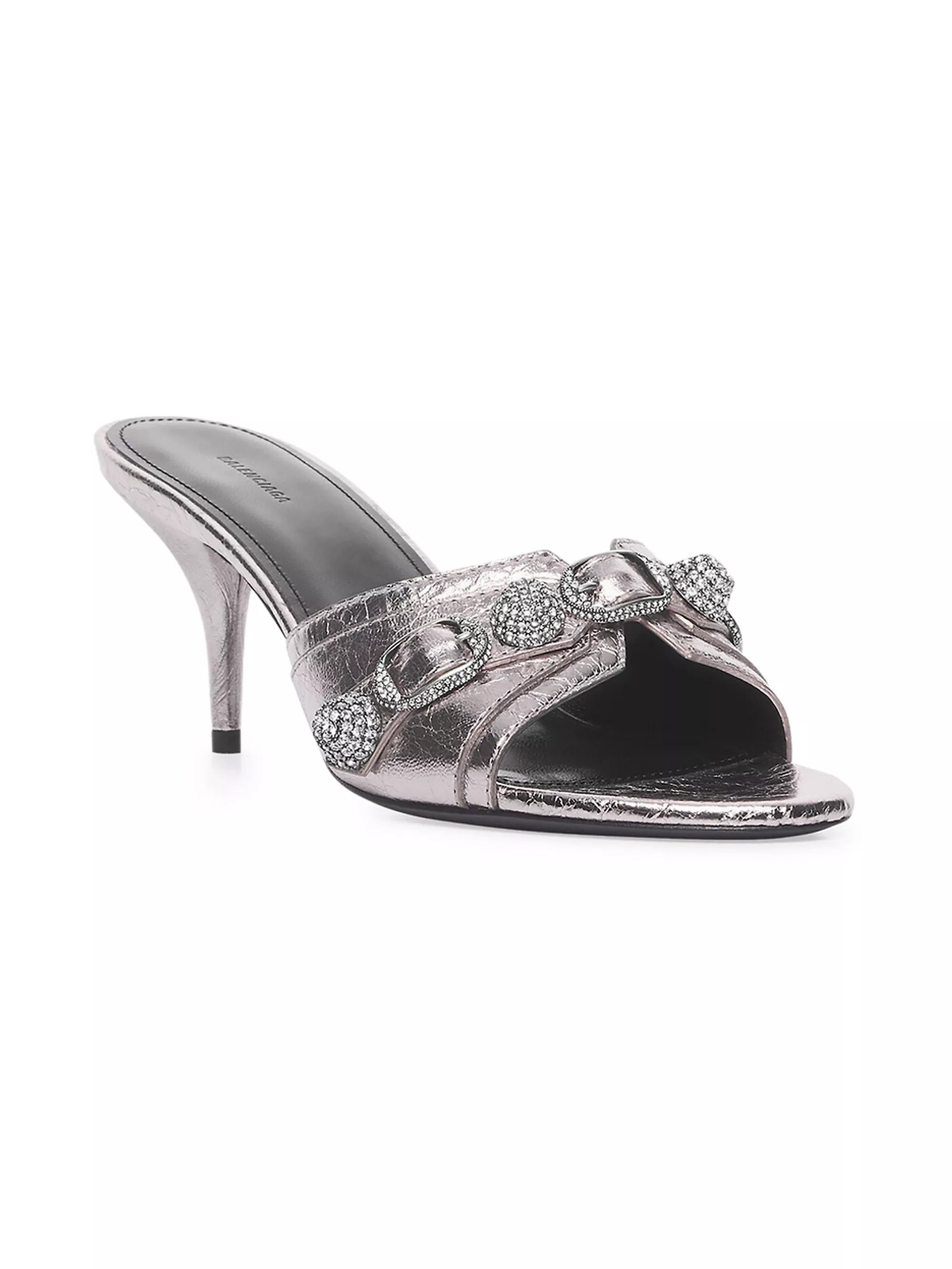 Balenciaga o1la1rc1a0425 Cagole Sandals in Silver Size US 4 / IT 34 - 4 Thumbnail