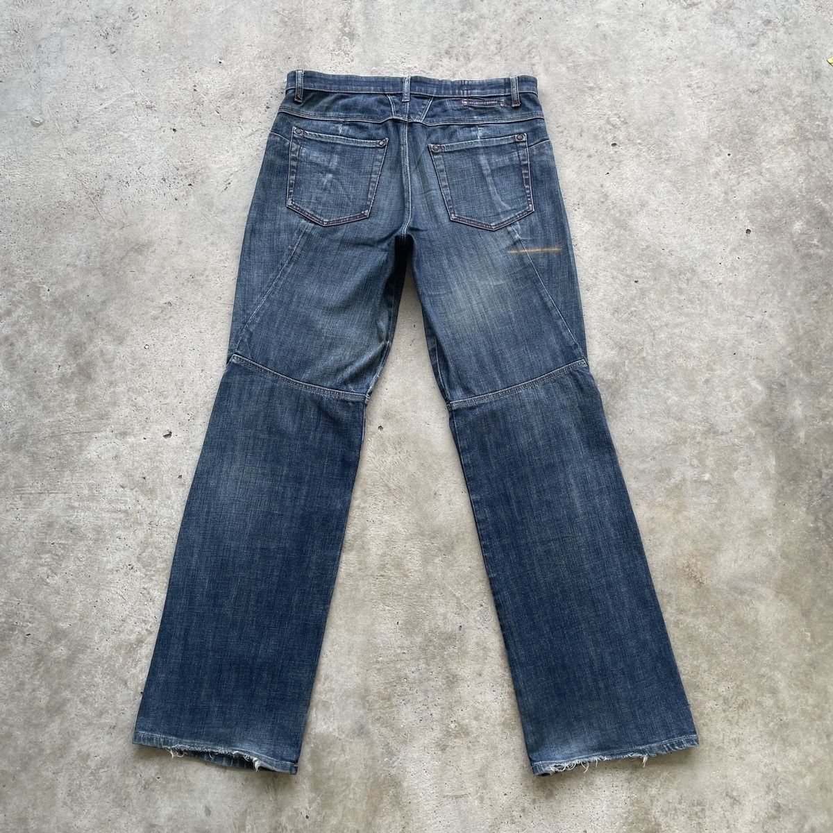 Marithe + Francois Girbaud Vintage Marithe Francois Girbaud FLARE Faded Jeans Pants Size US 35 - 11 Thumbnail