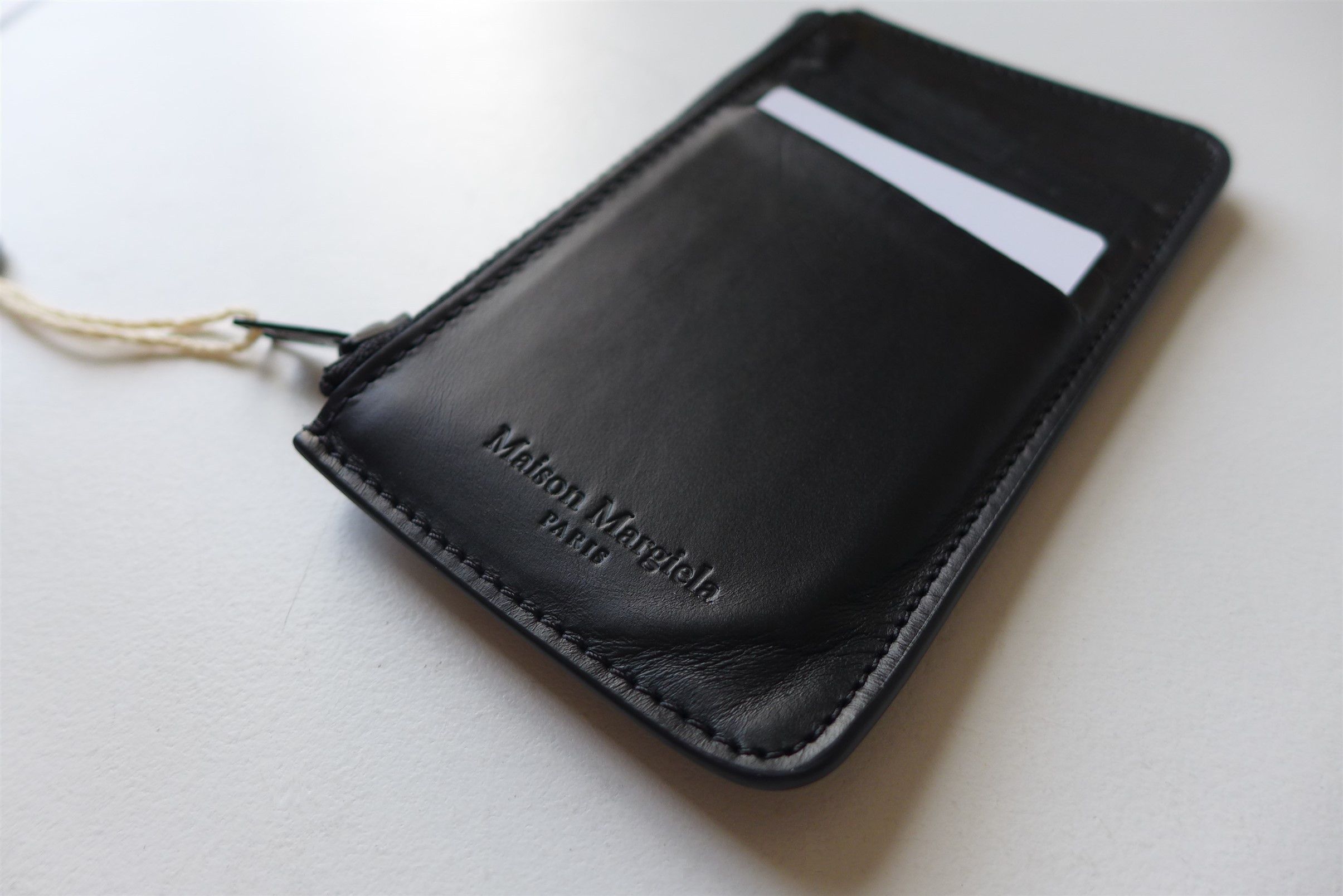 Maison Margiela Margiela Rectangular Zip Wallet - Black Calf Leather Size ONE SIZE - 3 Thumbnail