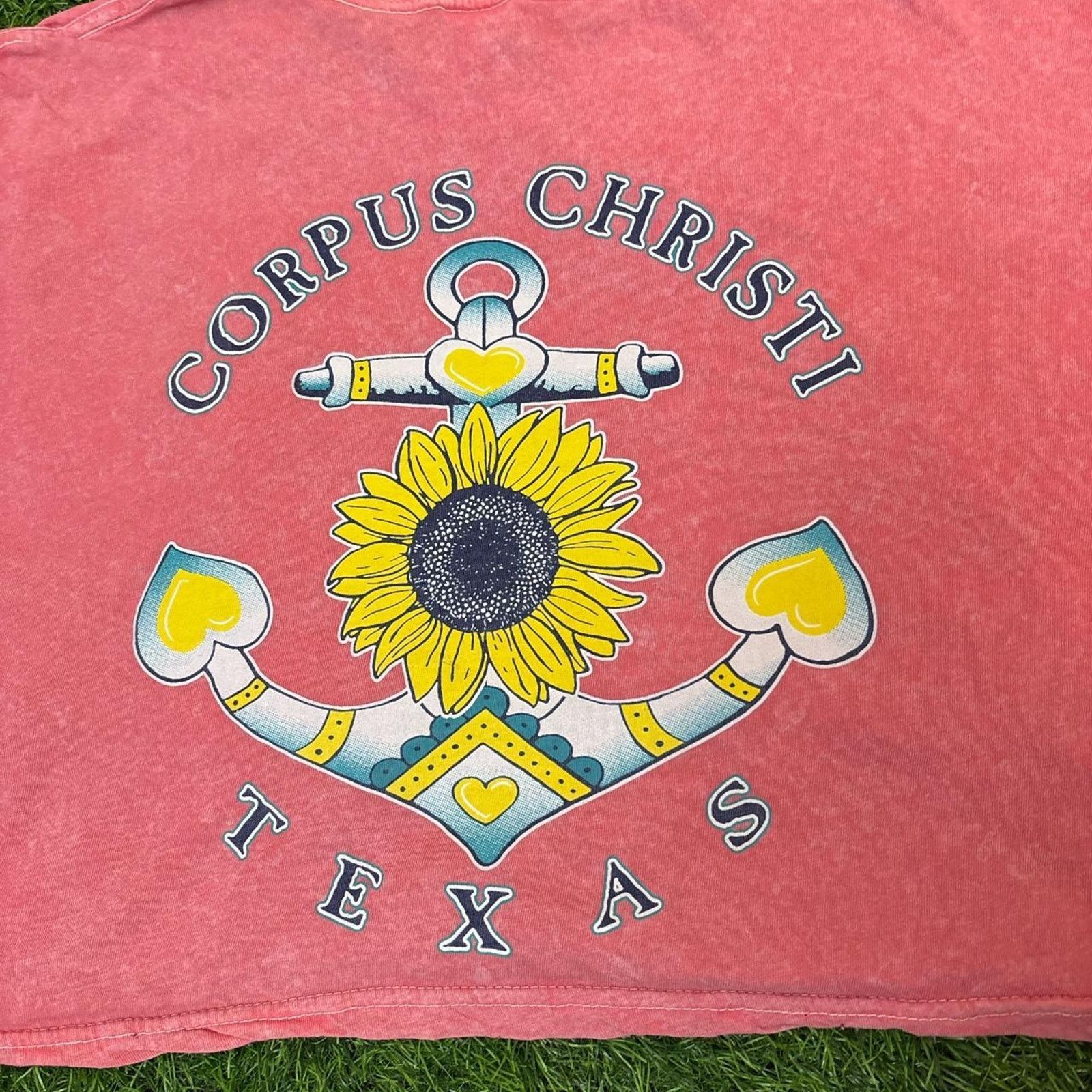 Other Women's Retro Coral ‘Corpus Christi, Texas’ Graphic Crop Top Size XS / US 0-2 / IT 36-38 - 3 Thumbnail