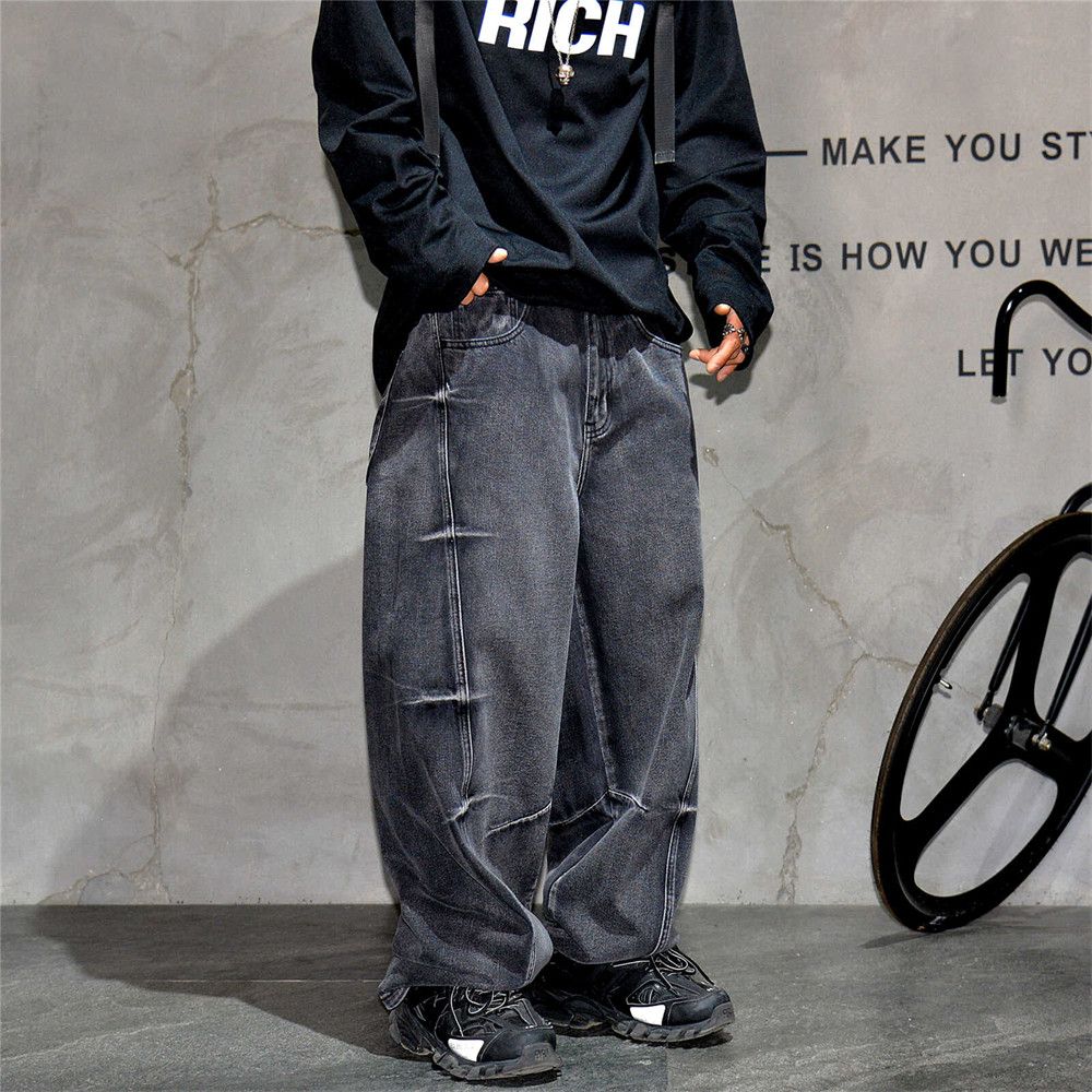 Jean × Vintage Washed Faded Baggy Jeans Size US 36 / EU 52 - 2 Thumbnail