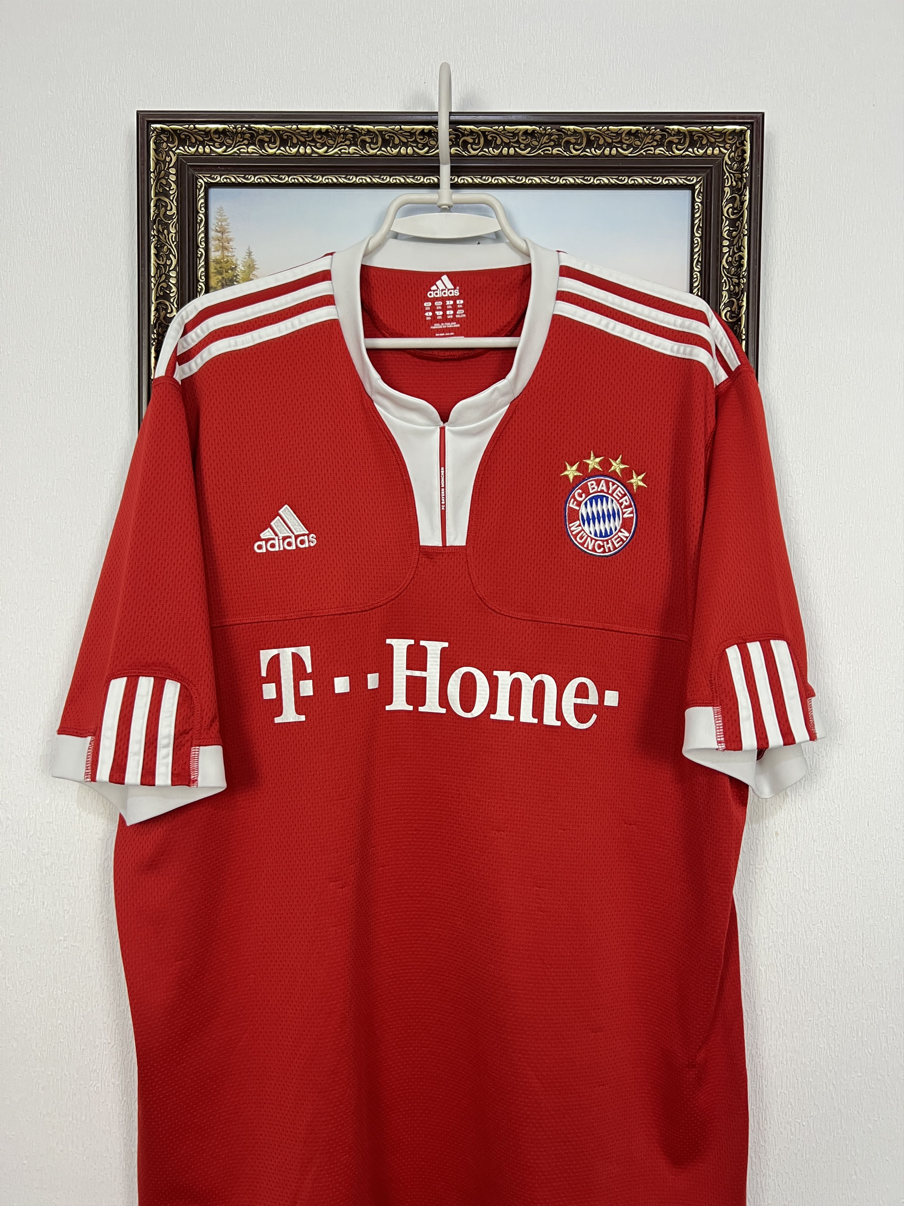 Adidas Bayern Munich Home football shirt 2009 Soccer Adidas Jersey Size US XXL / EU 58 / 5 - 2 Thumbnail