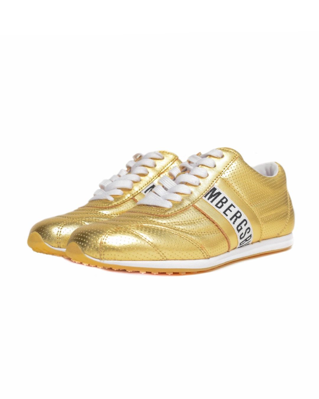 Dirk Bikkembergs Vintage Dirk Bikkembergs Gold Sneakers Size US 8 / IT 38 - 2 Thumbnail