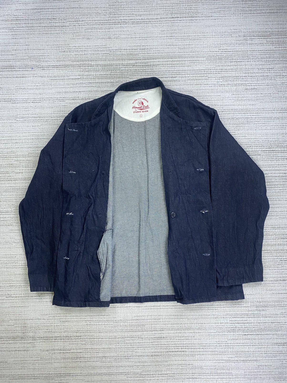 GU × Studio Seven × Vintage Vintage Honest Deli X Gu By Studio Seven Denim Jacket Size US L / EU 52-54 / 3 - 6 Thumbnail