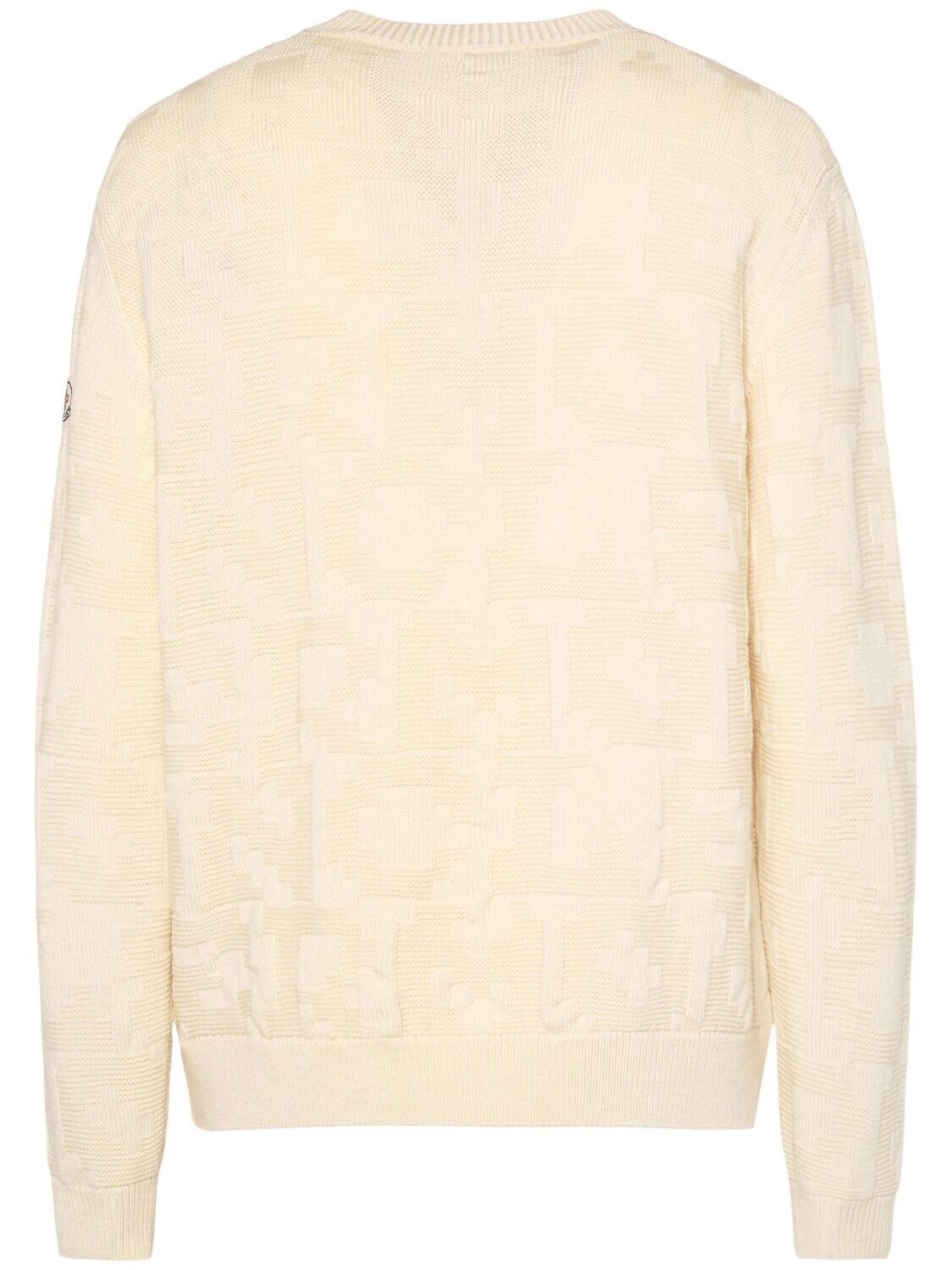 Moncler MONCLER $960 Men's White Wool Sweater New M Size US M / EU 48-50 / 2 - 2 Thumbnail