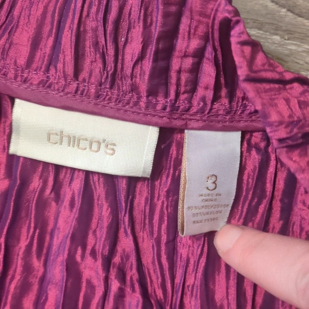 Chicos Chico’s Royal Ruffle Rhea Jacket in Wild Aster size 3 Size XL / US 12-14 / IT 48-50 - 3 Thumbnail