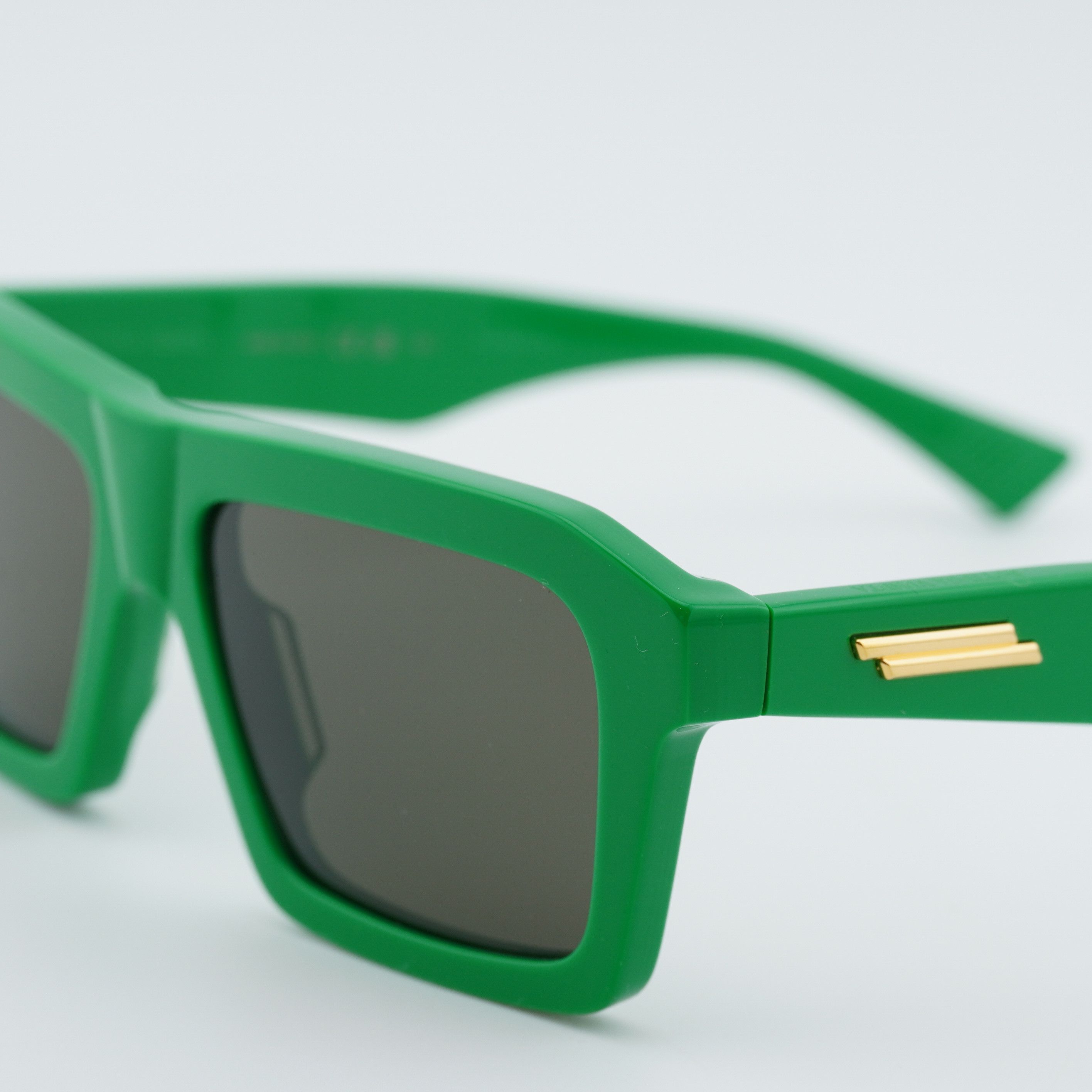 Bottega Veneta Bottega Veneta BV1213S 003 Men Sunglasses Green Rectangle Size ONE SIZE - 3 Thumbnail