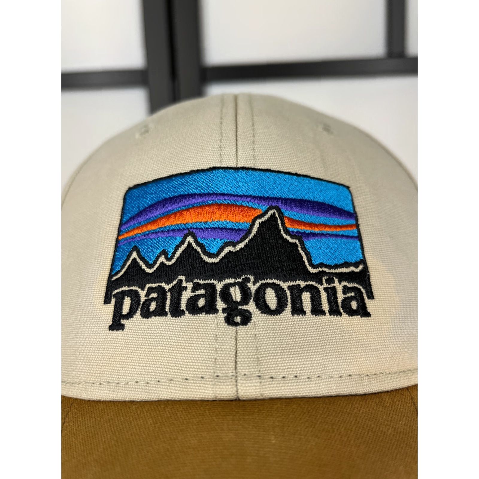 Patagonia Patagonia Hat Cap Snap Back Adult One Size Brown Beige Embroidered Logo Men Sn cap Back Hat Snapback Beach Casual Travel 90s Sport Fish Logo Size ONE SIZE - 2 Thumbnail