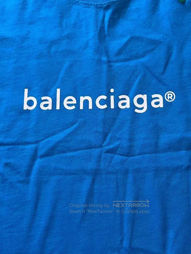 Balenciaga Balenciaga Solid Color Letter Logo Print Loose Round Neck Size US S / EU 44-46 / 1 - 3 Thumbnail